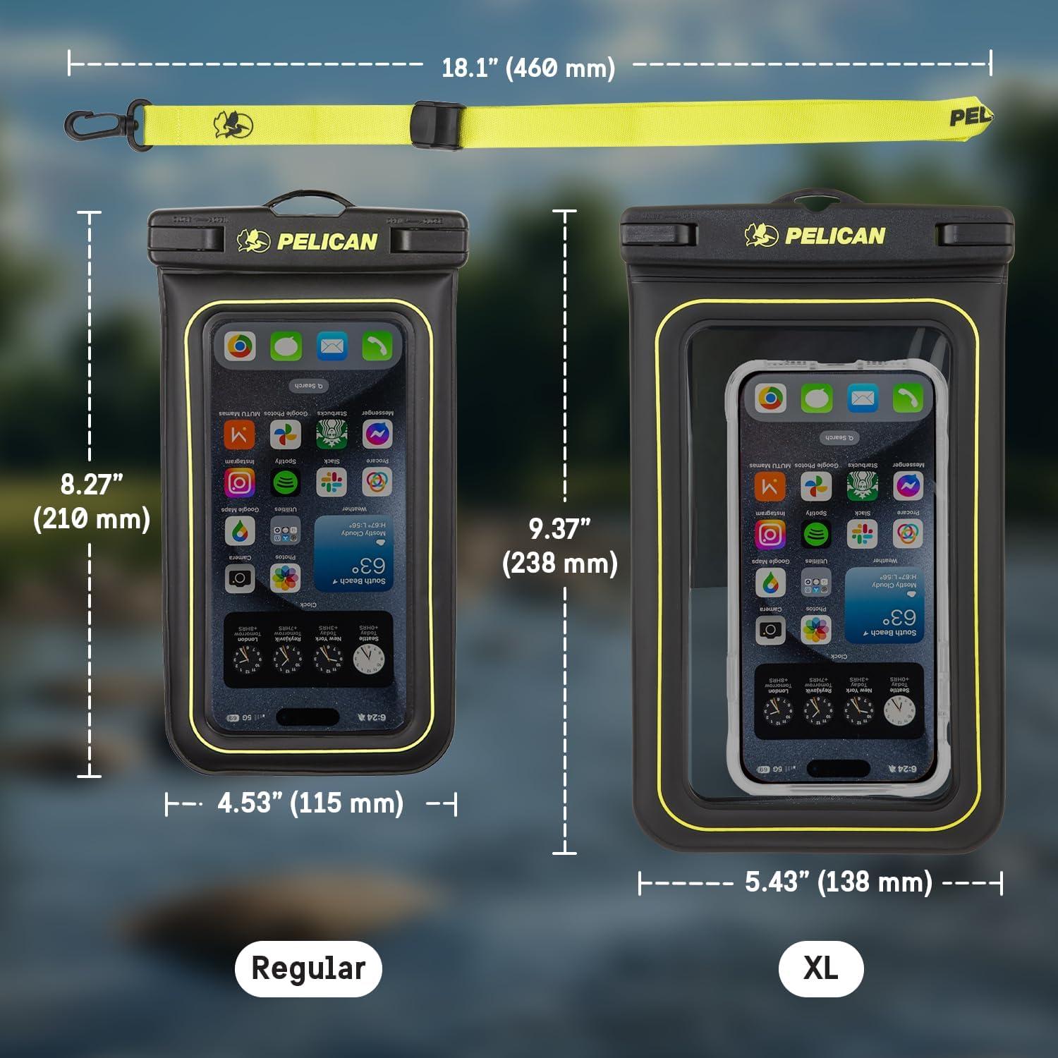 Funda Flotante Impermeable Pelican Marine IP68 - Negro/Amarillo