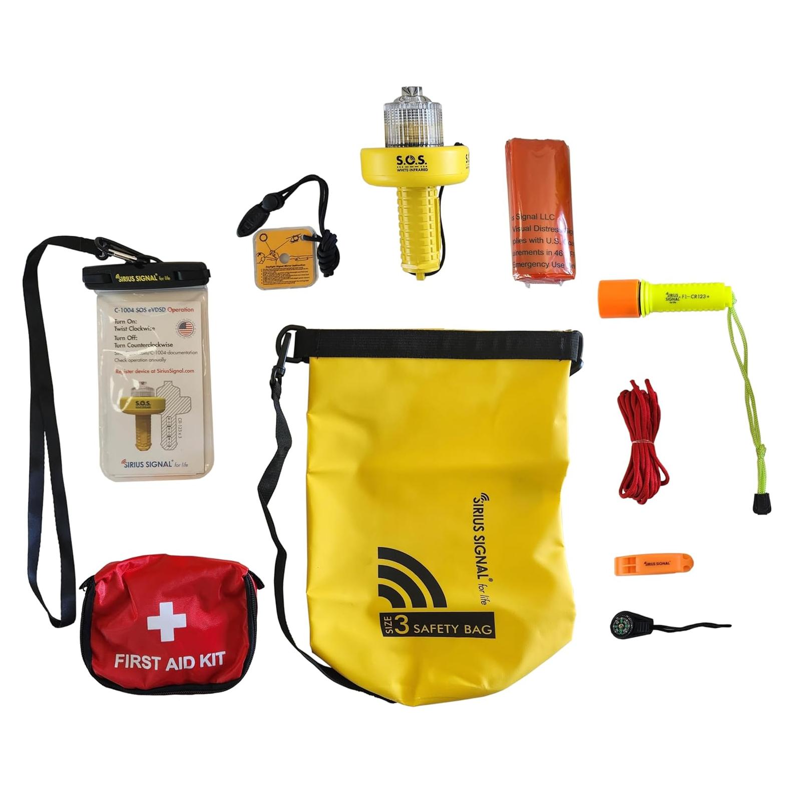 Kit de Seguridad y Emergencia Sirius Signal SB-3L para Barcos