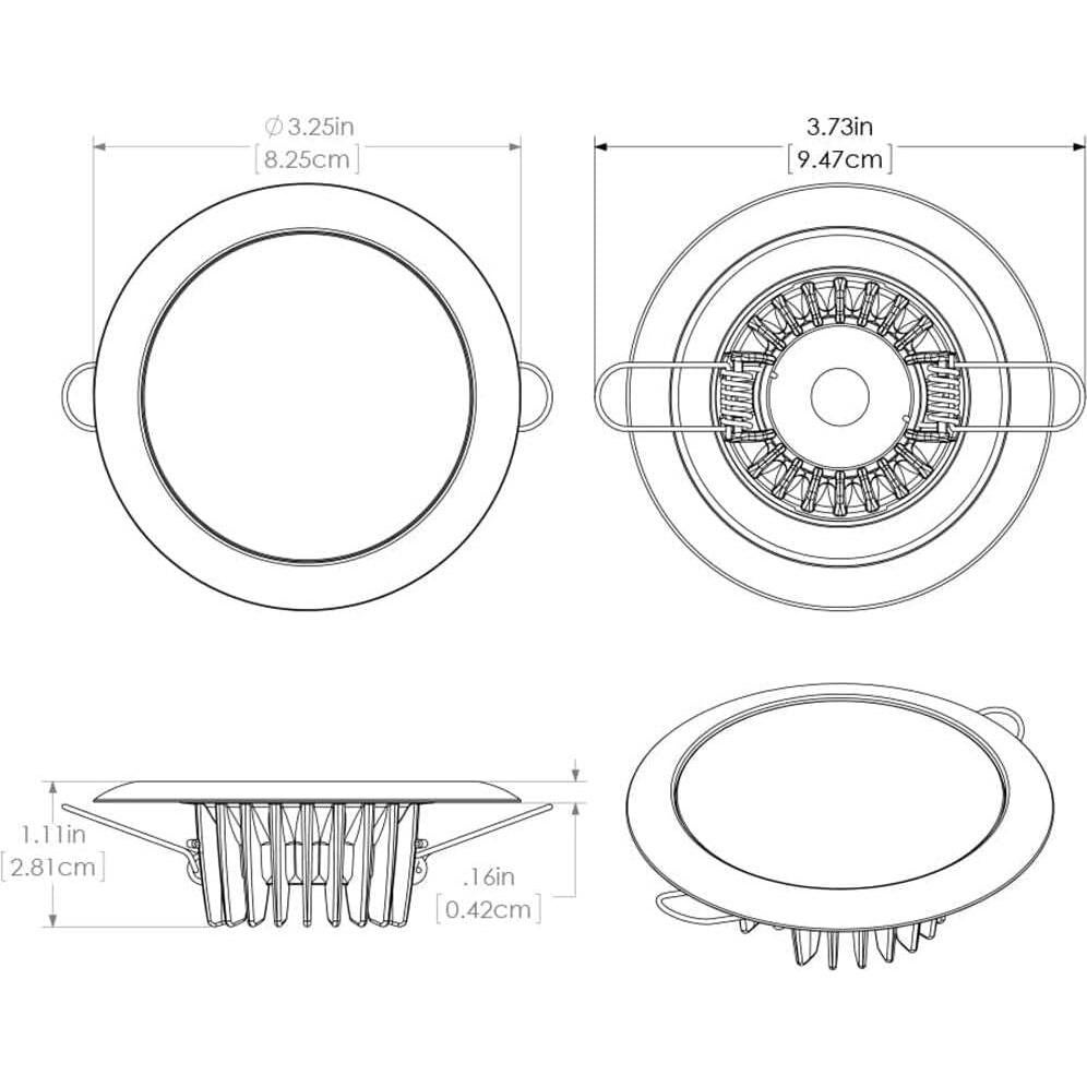 Luz de Techo LED Lumitec 6W Empotrada IP67 Multicolor