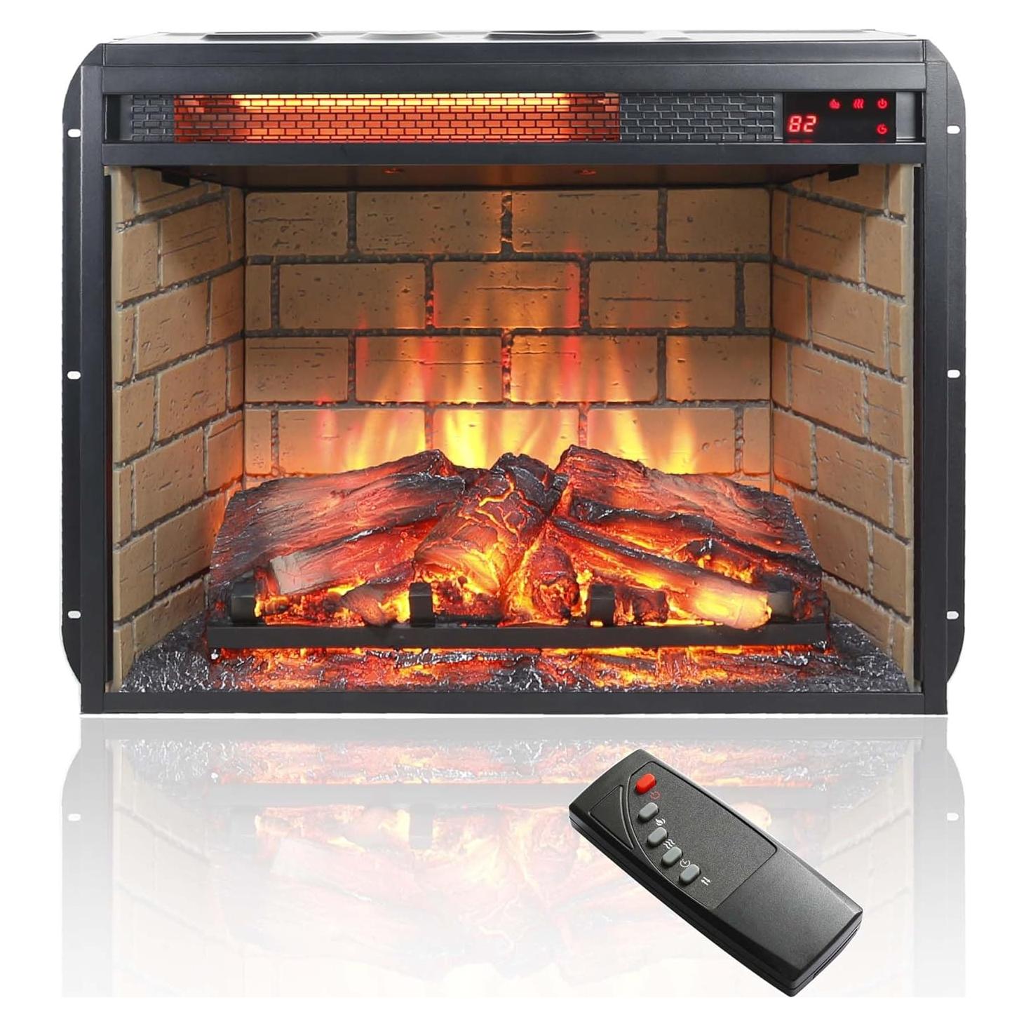 Insertable de Chimenea Eléctrica TMEOSK 60 cm Cuarzo Infrarrojo