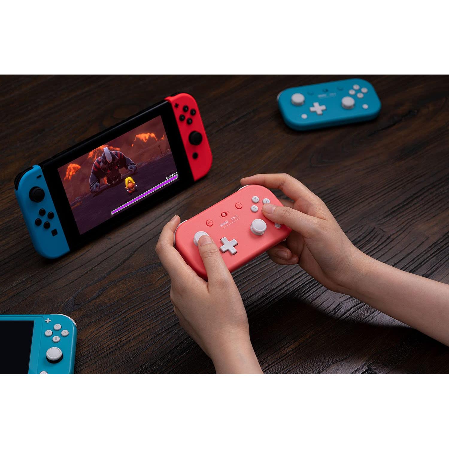 Controlador Bluetooth 8Bitdo Lite 2 Rosa para Switch y Android