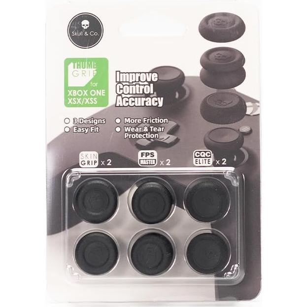 Tapas de Joystick Skull & Co. para Controlador Xbox - Negro, Set de 6