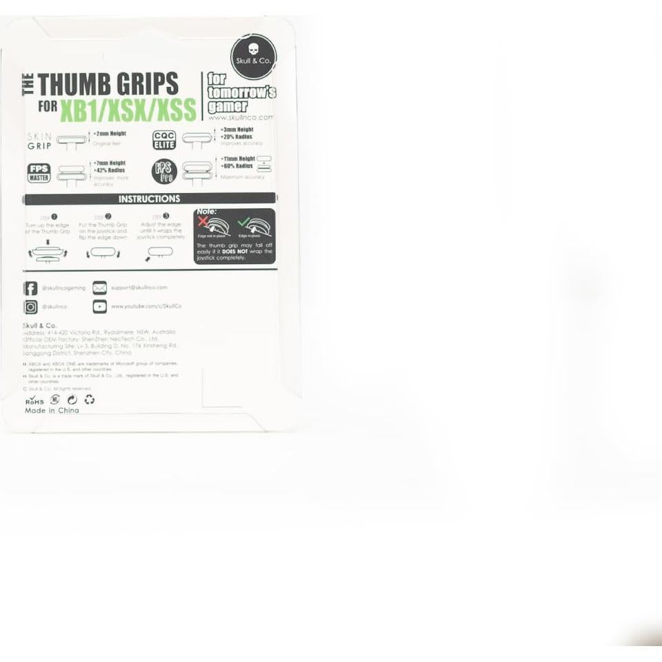 Tapas de Joystick Skull & Co. para Controlador Xbox - Negro, Set de 6