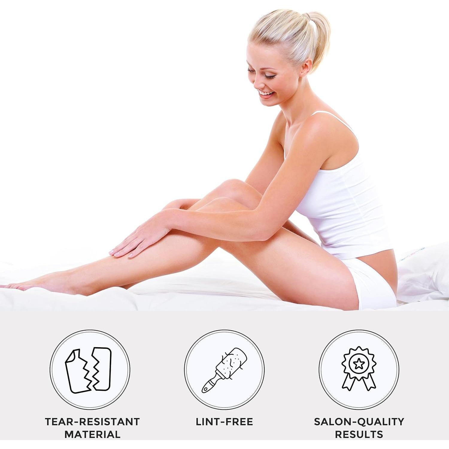 ForPro Non-Woven Epilating Roll for Body and Facial Hair Removal, Tear-Resistant, Lint-Free, 3” x 55 Yards, White