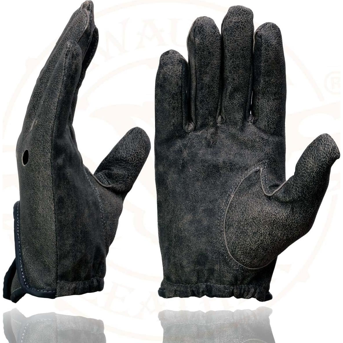 Guantes de Moto Milwaukee Leather MG7507 Cuero Gris Transpirables