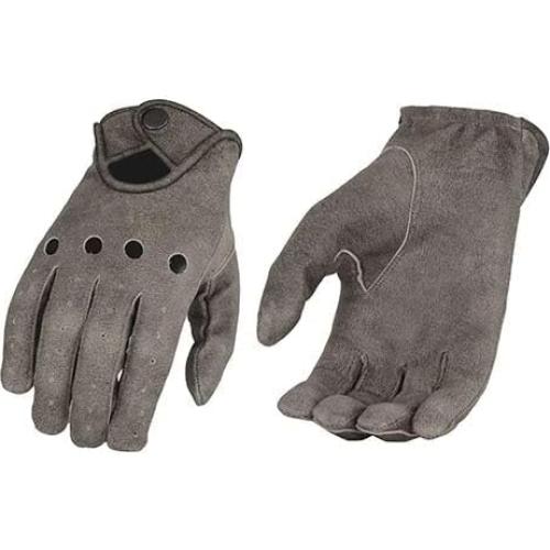 Guantes de Moto Milwaukee Leather MG7507 Cuero Gris Transpirables