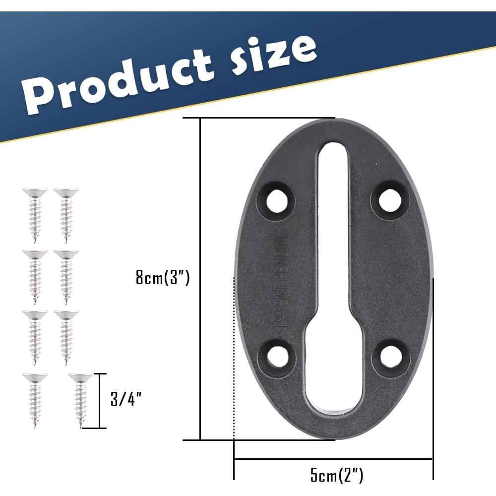 VTurboWay Kayak Track 7,62 cm Nylon Reforzado 2 Pcs