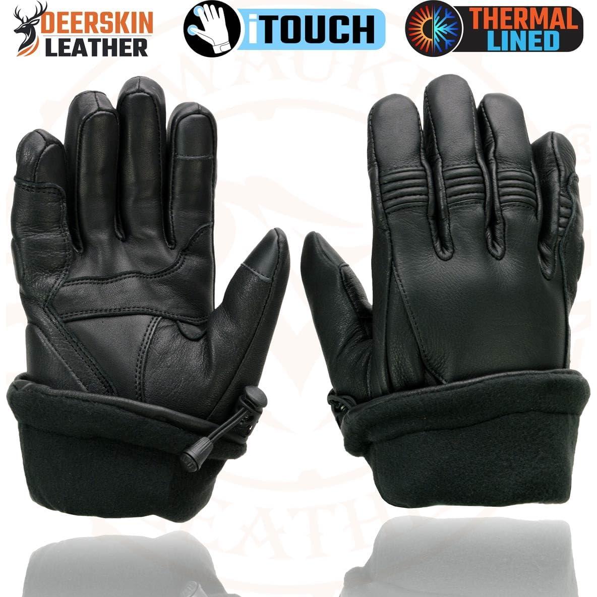 Guantes de motocicleta Milwaukee Leather MG7518 de cuero negro