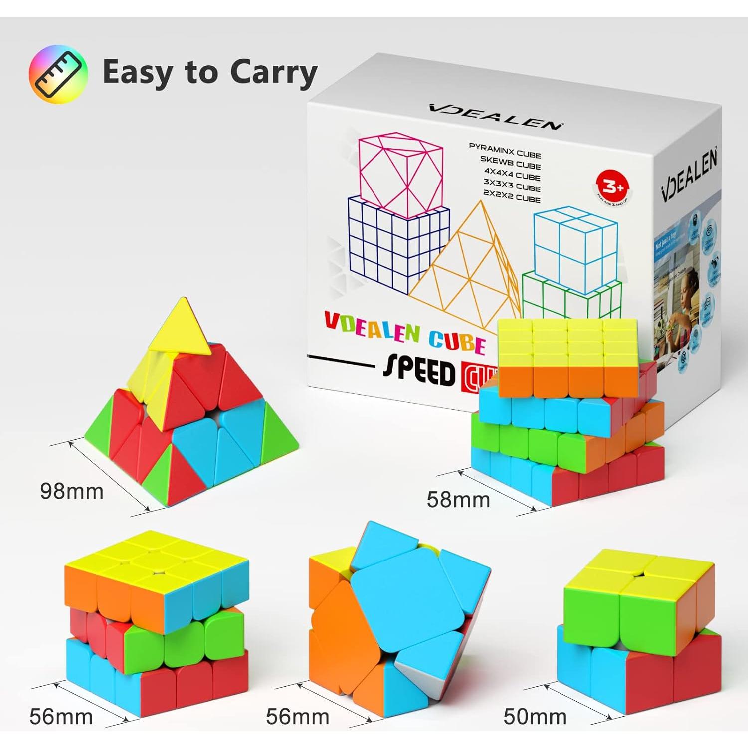 Set de Cubos Mágicos Vdealen 2x2 3x3 4x4 para Niños
