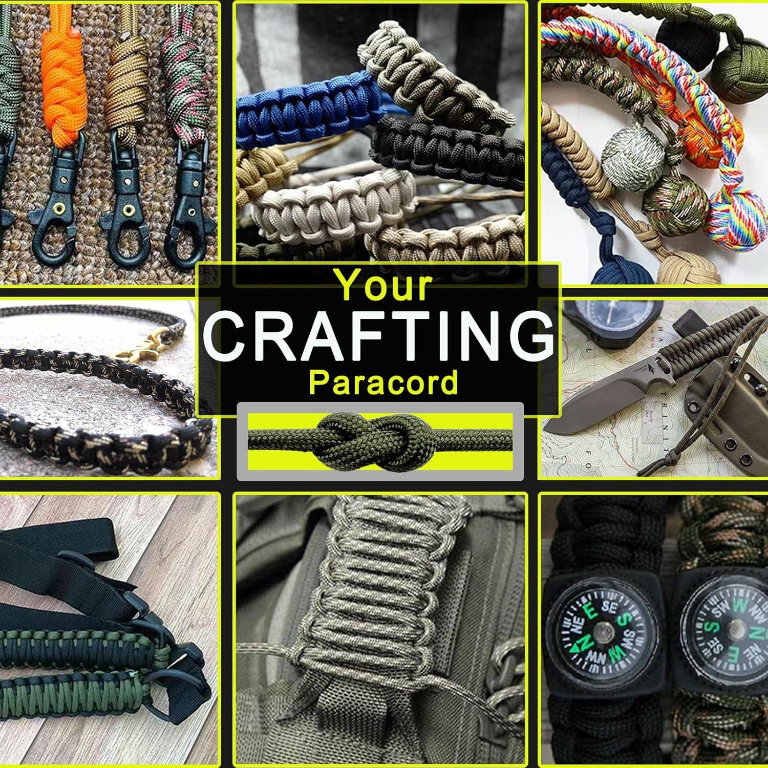 Cuerda Paracord VVAAGG 1000lb 15.24m Nylon Verde Militar