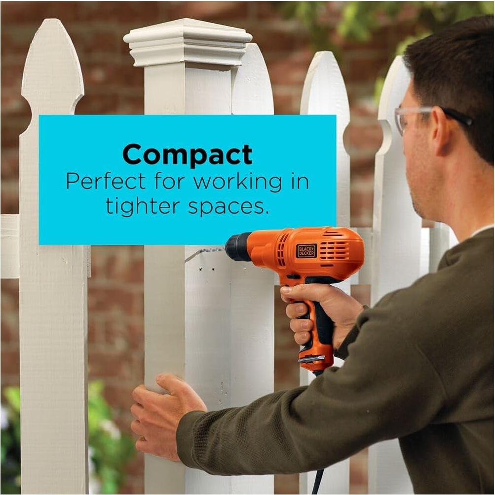 Taladro Eléctrico BLACK+DECKER DR260C 5.5A 10mm Velocidad Variable