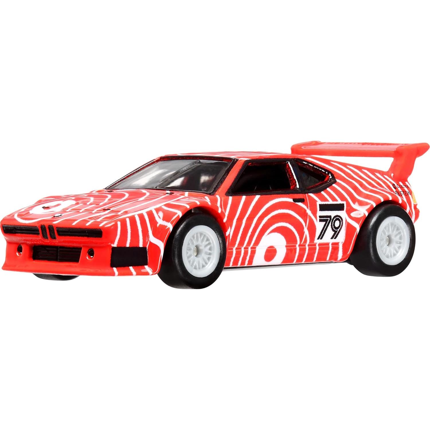 Hot Wheels Premium Car Culture Circuit Legends Toy Vehicle, 1:64 Scale Die-Cast BMW M1 Procar, Exotic Envy, Real Riders Tires, Metal/Metal Chassis