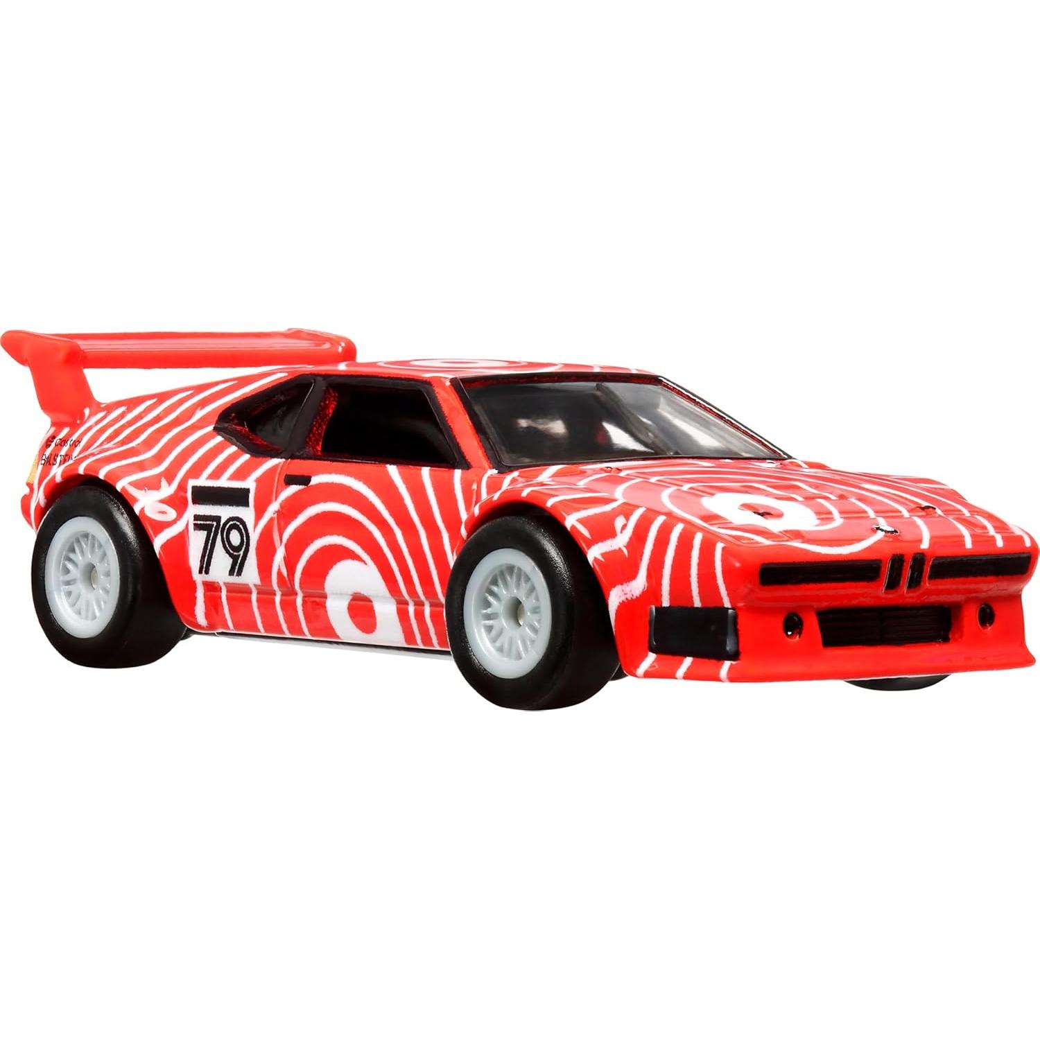 Hot Wheels Premium Car Culture Circuit Legends Toy Vehicle, 1:64 Scale Die-Cast BMW M1 Procar, Exotic Envy, Real Riders Tires, Metal/Metal Chassis