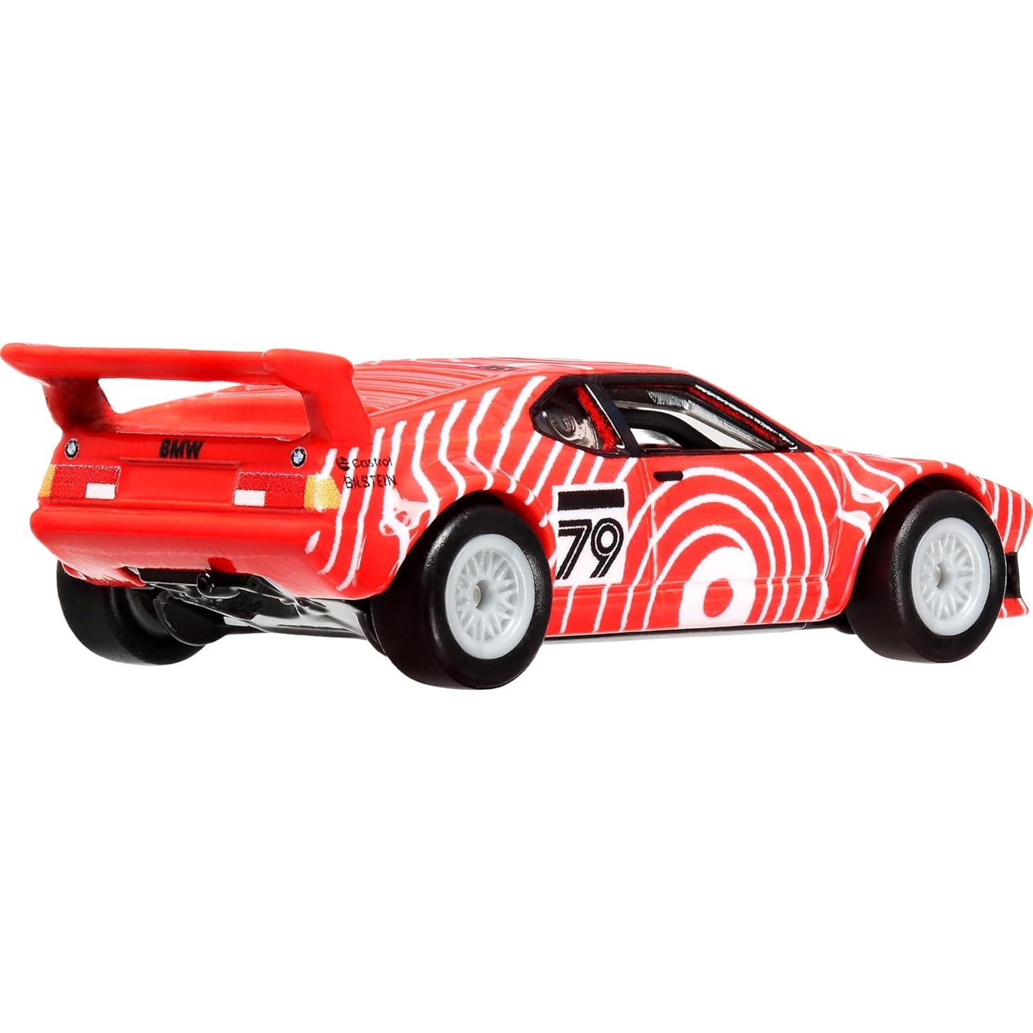 Hot Wheels Premium Car Culture Circuit Legends Toy Vehicle, 1:64 Scale Die-Cast BMW M1 Procar, Exotic Envy, Real Riders Tires, Metal/Metal Chassis