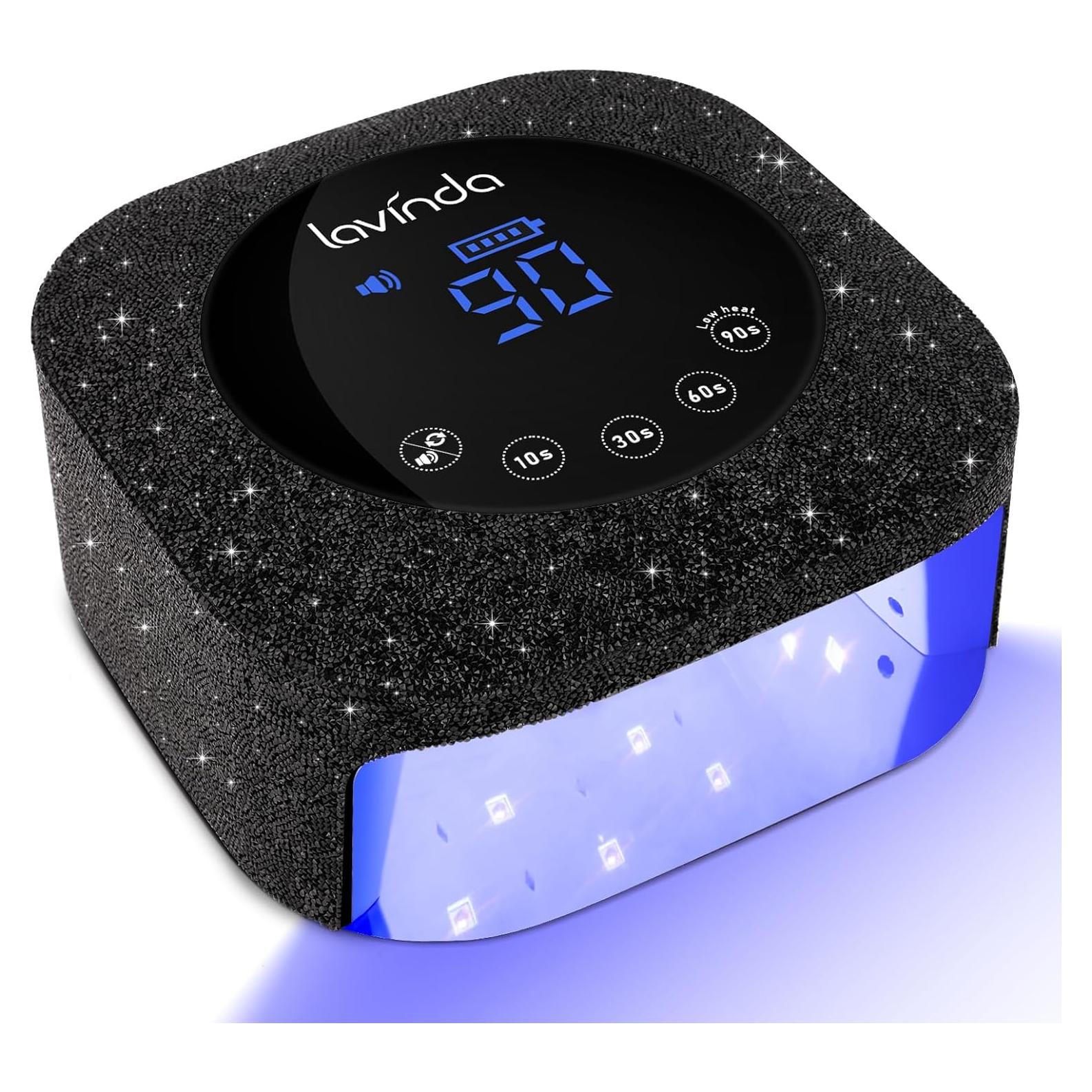Lámpara UV LED Lavinda 54W Recargable con Pantalla LCD
