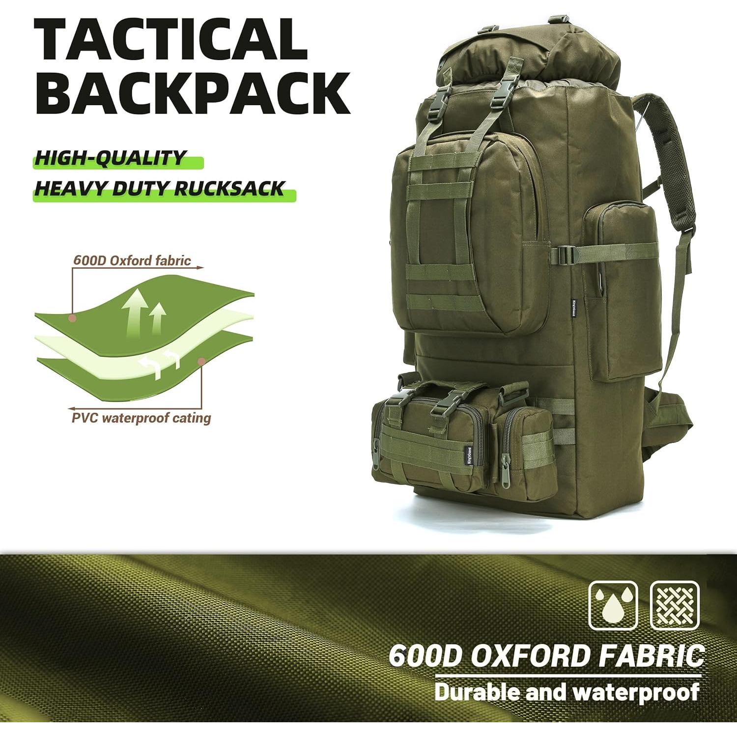 Mochila de Camping King'sGuard 100L Militar Impermeable