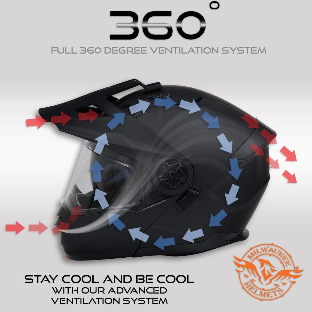 Casco Milwaukee MPH9820DOT Modular Negro Mate X-Large