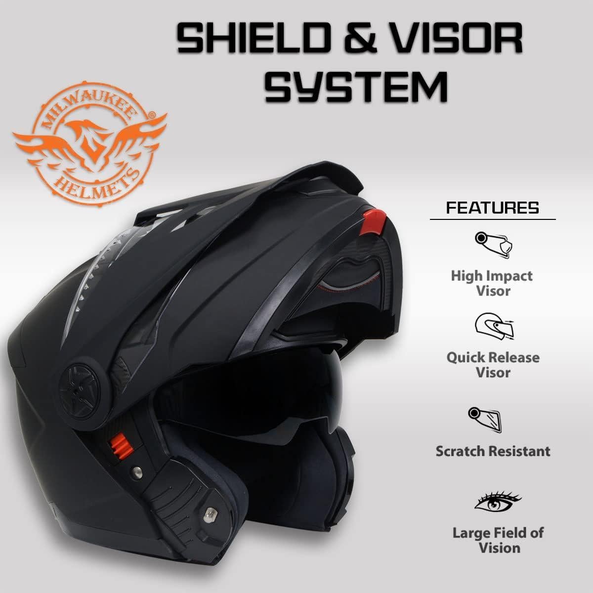 Casco Milwaukee MPH9820DOT Modular Negro Mate X-Large