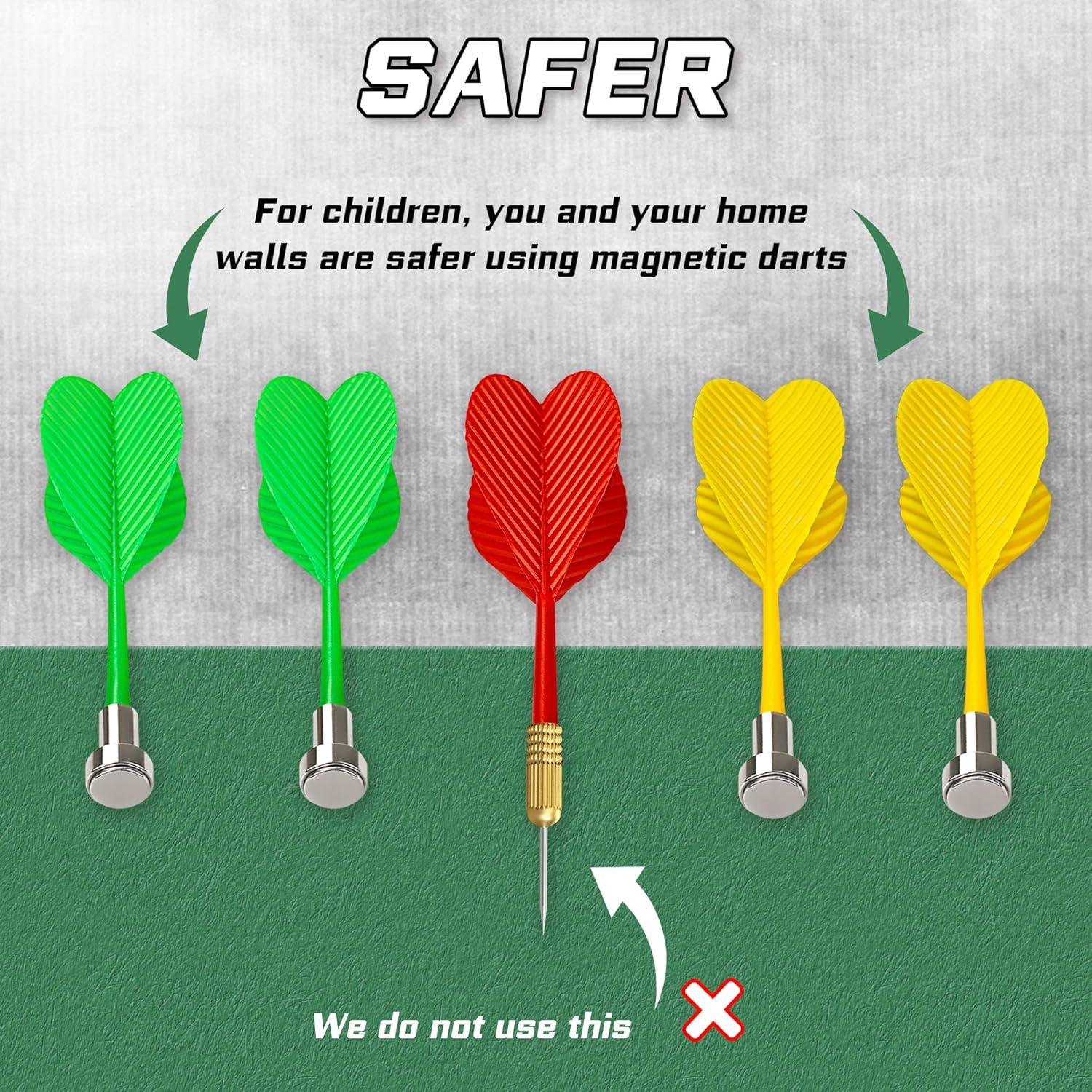 Tablero de Dardos Magnético CUKU 33 cm - 12 Dardos Seguros