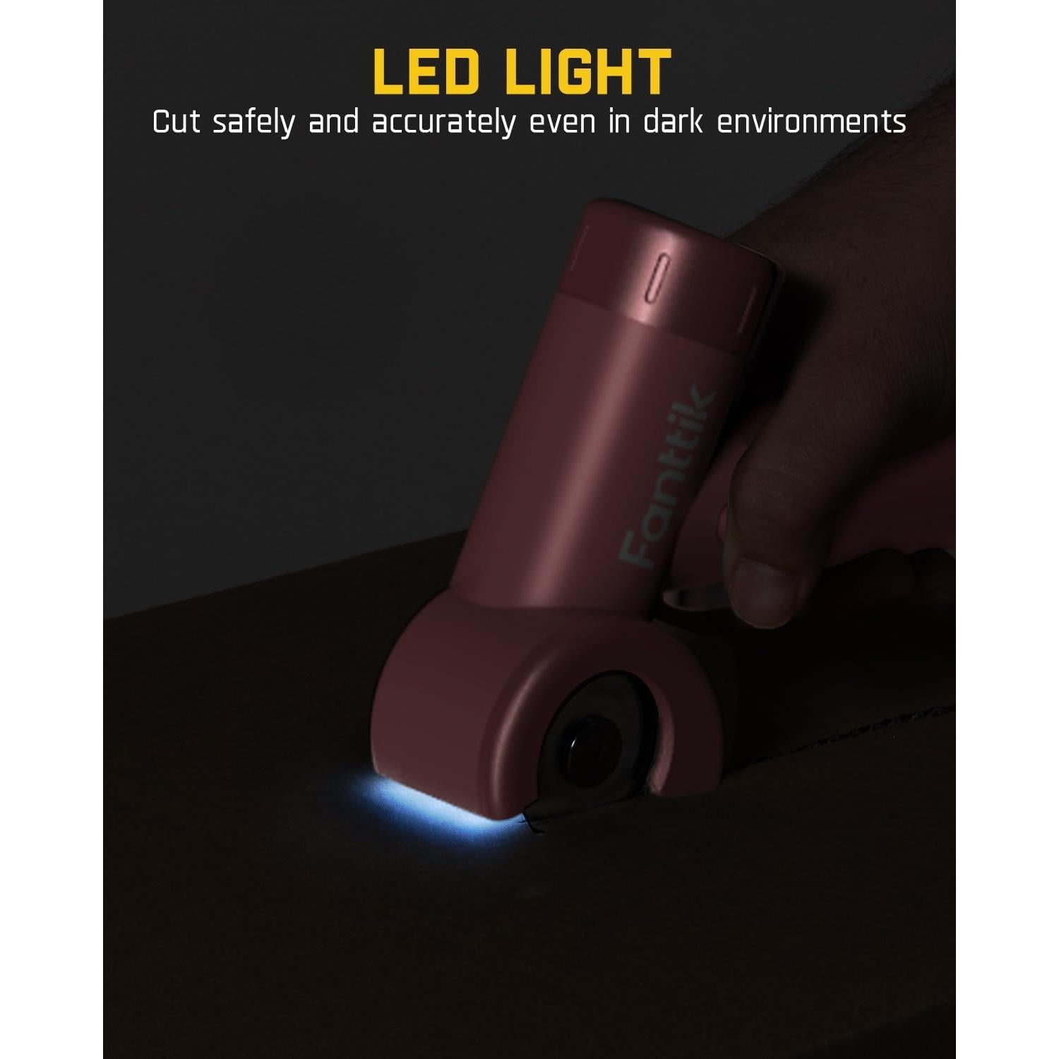 Tijeras eléctricas sin cable Fanttik C8 Nano 3.7V LED Rosa