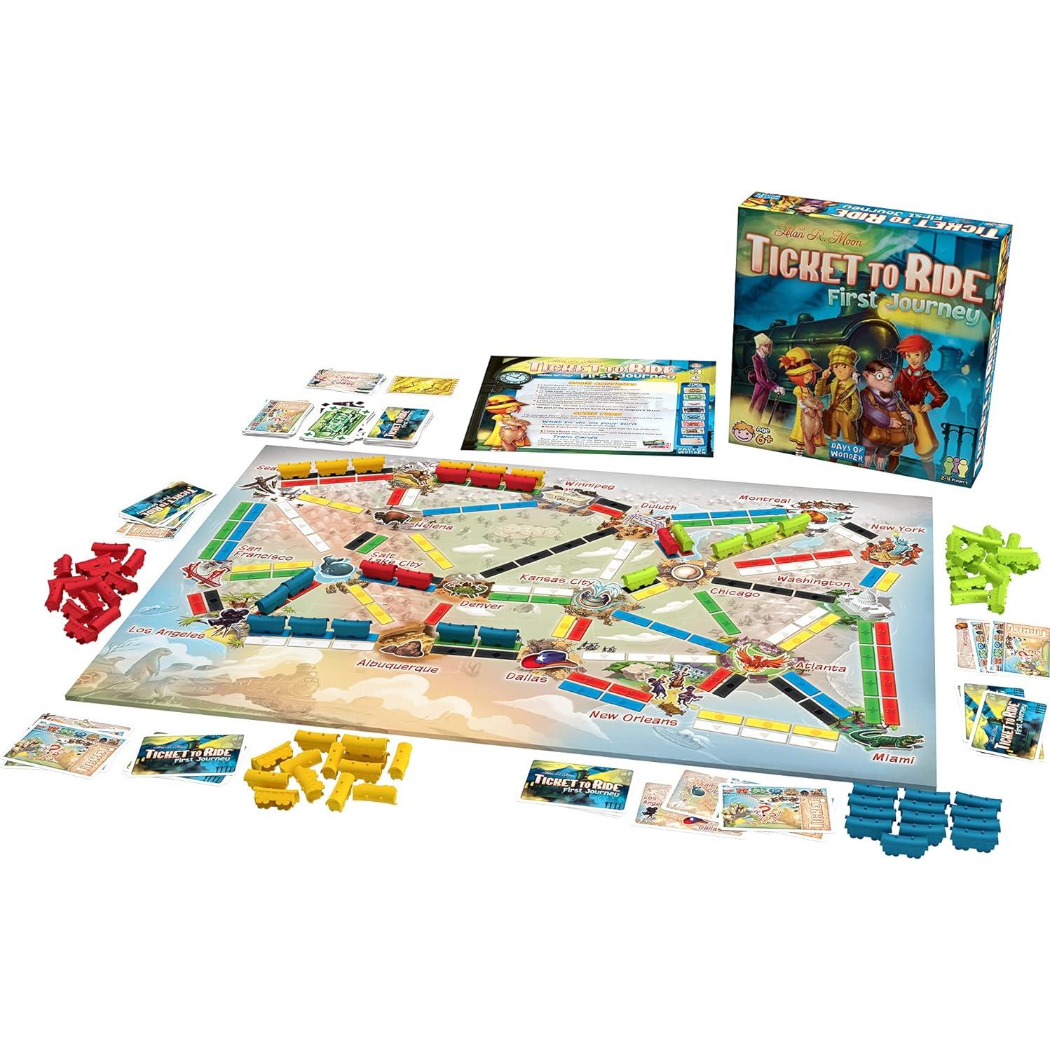 Ticket to Ride Primer Viaje - Juego de Mesa Familiar 2-4 Jugadores