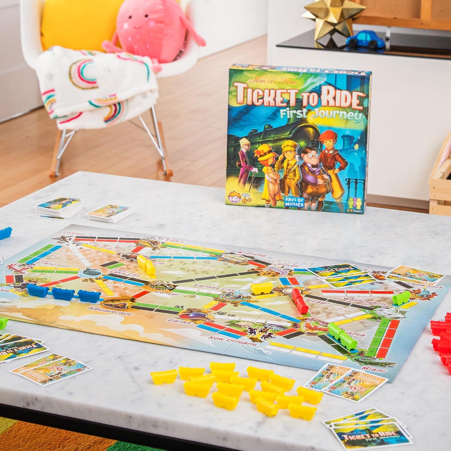 Ticket to Ride Primer Viaje - Juego de Mesa Familiar 2-4 Jugadores