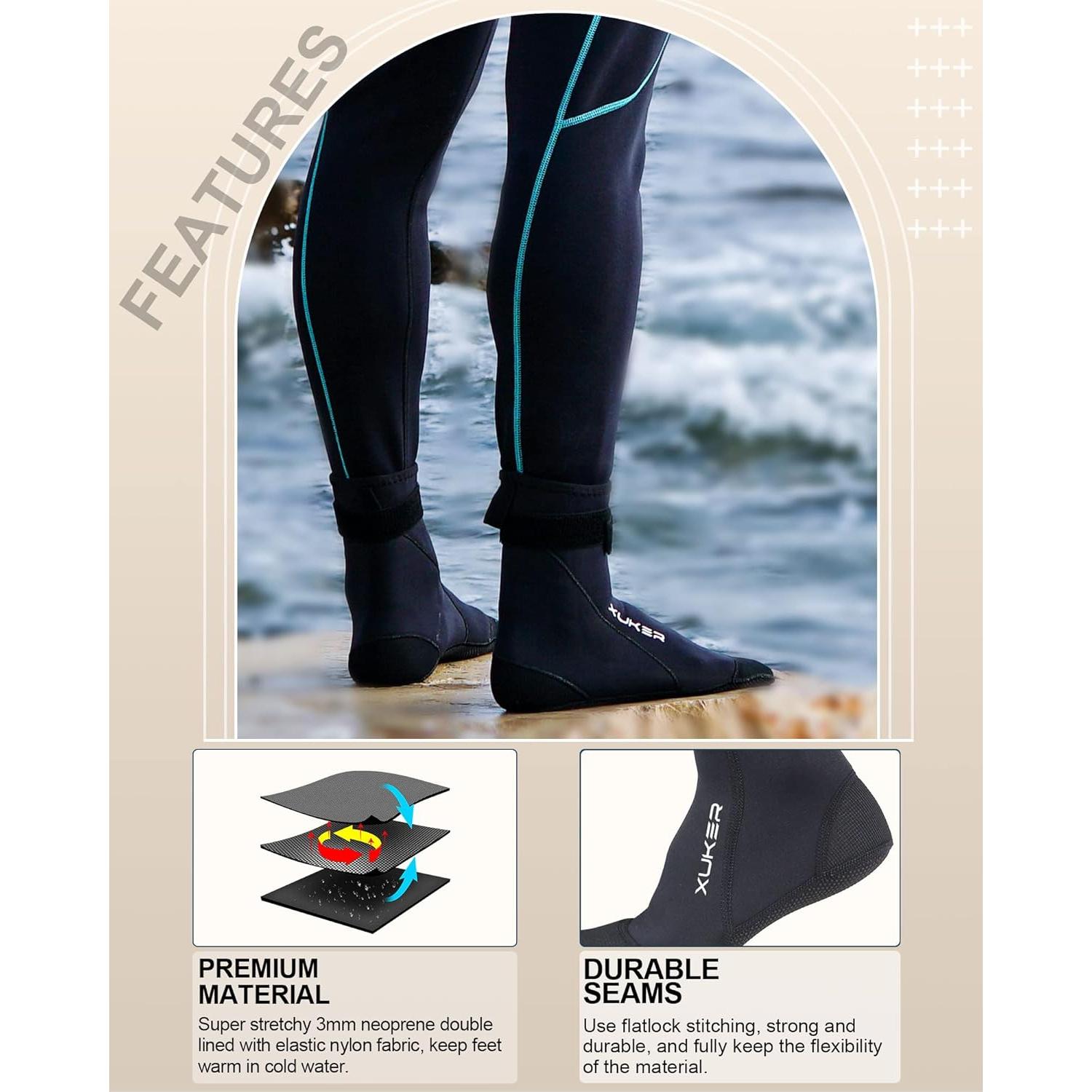 Calcetines de Neopreno XUKER 3mm para Agua y Playa