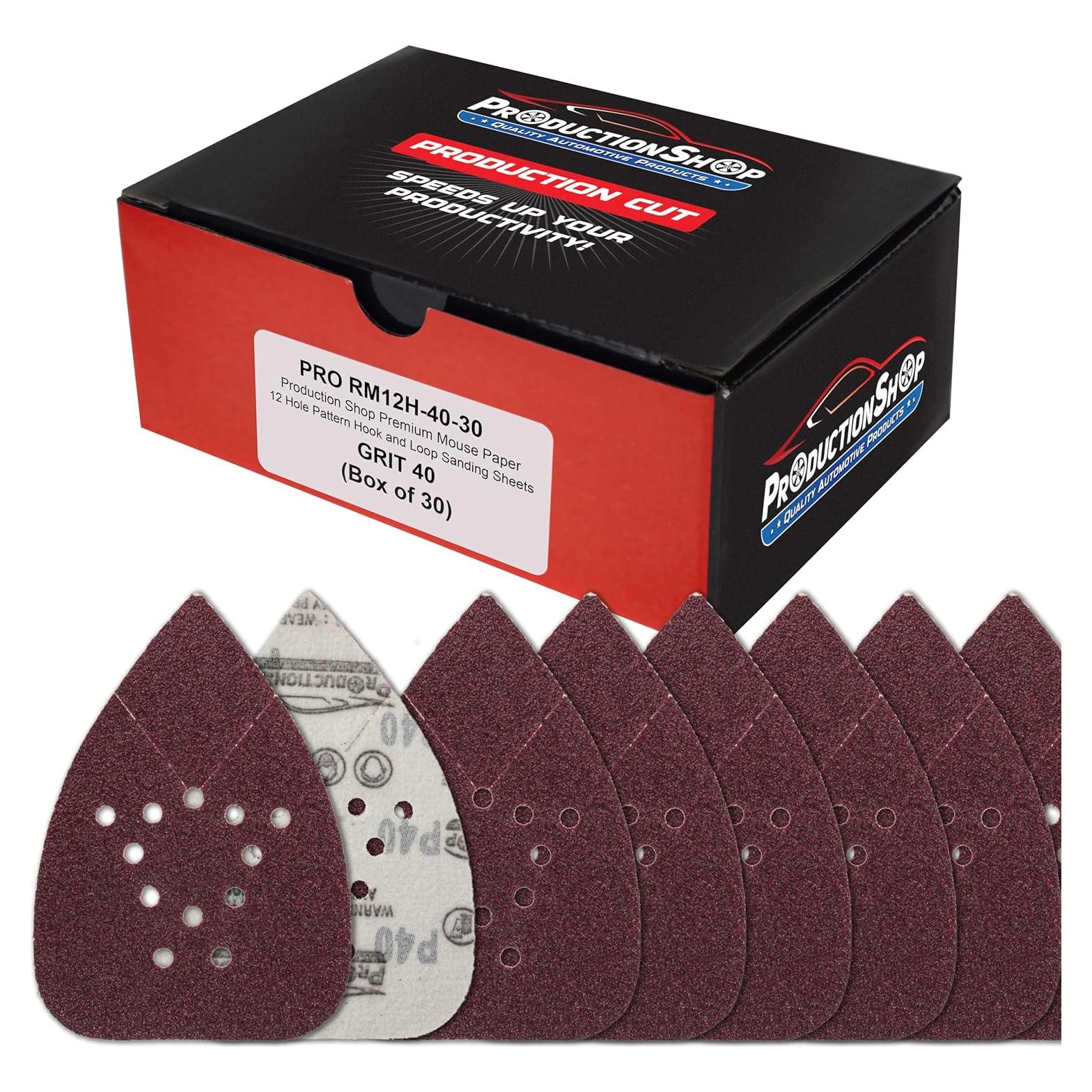 Lijadora de Detalle Mouse Premium 40 Grano 12 Hoyos - Caja 30 Unidades