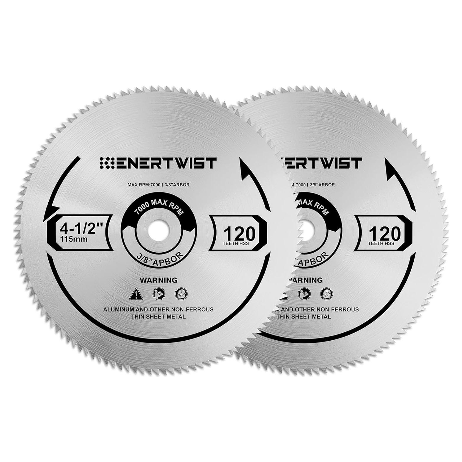 Hojas de Sierra Circular Enertwist 4-1/2" 120T Paquete de 2