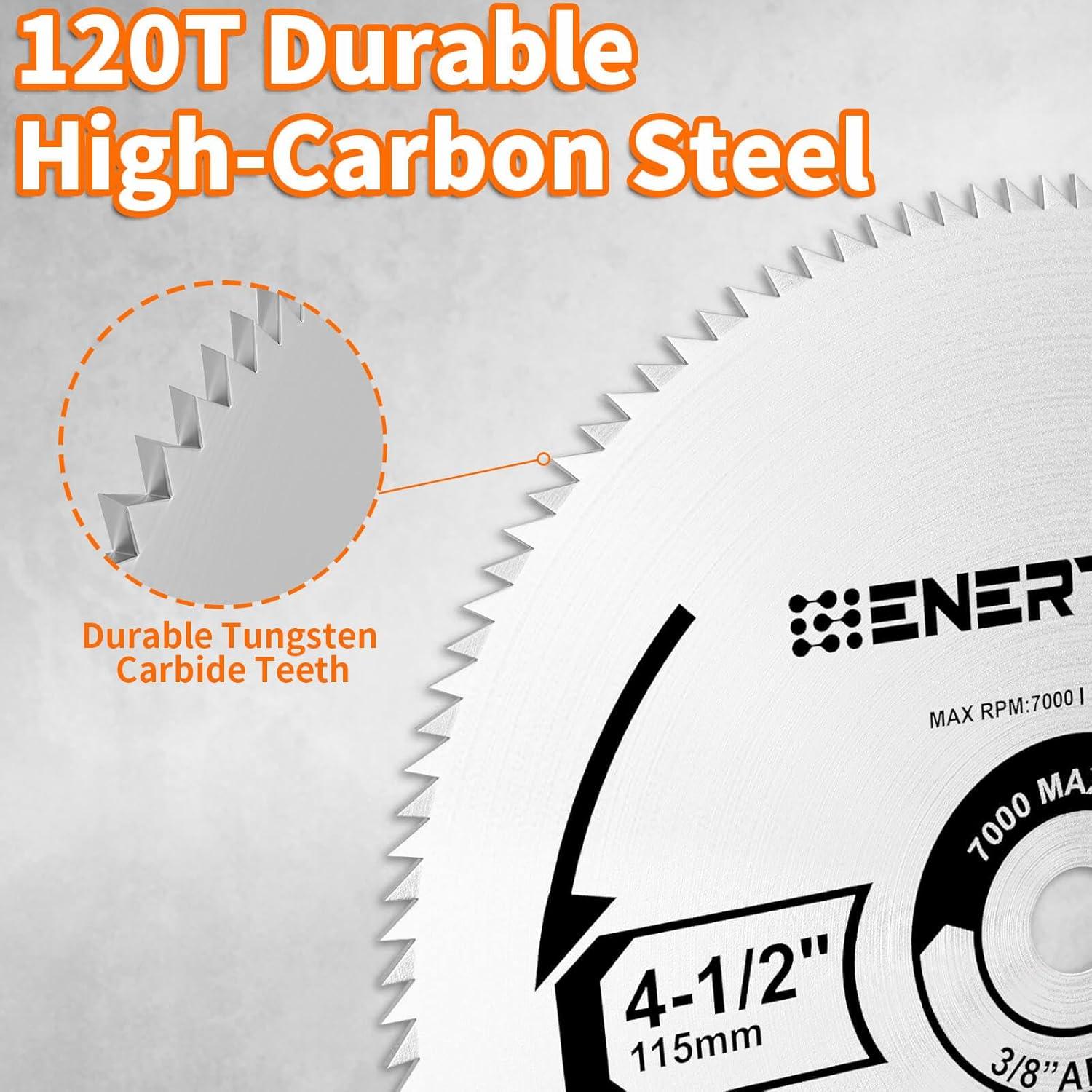 Hojas de Sierra Circular Enertwist 4-1/2" 120T Paquete de 2