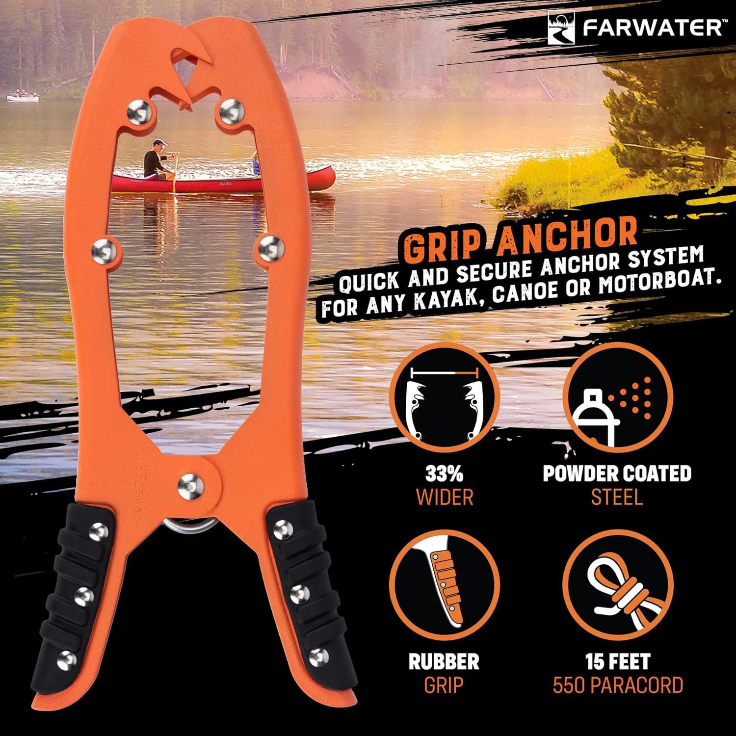 Agarradera de Ancla FARWATER para Kayak 4,57 m Naranja
