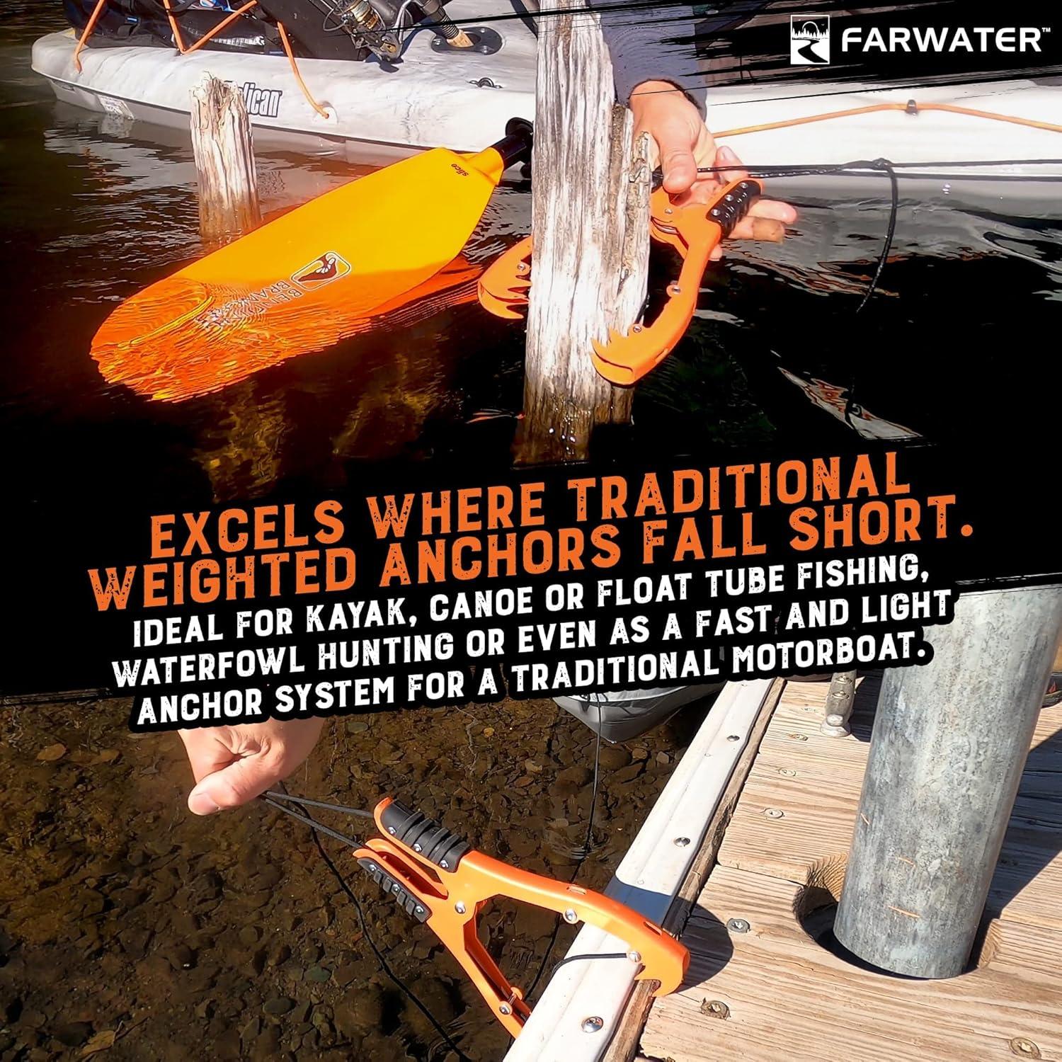 Agarradera de Ancla FARWATER para Kayak 4,57 m Naranja