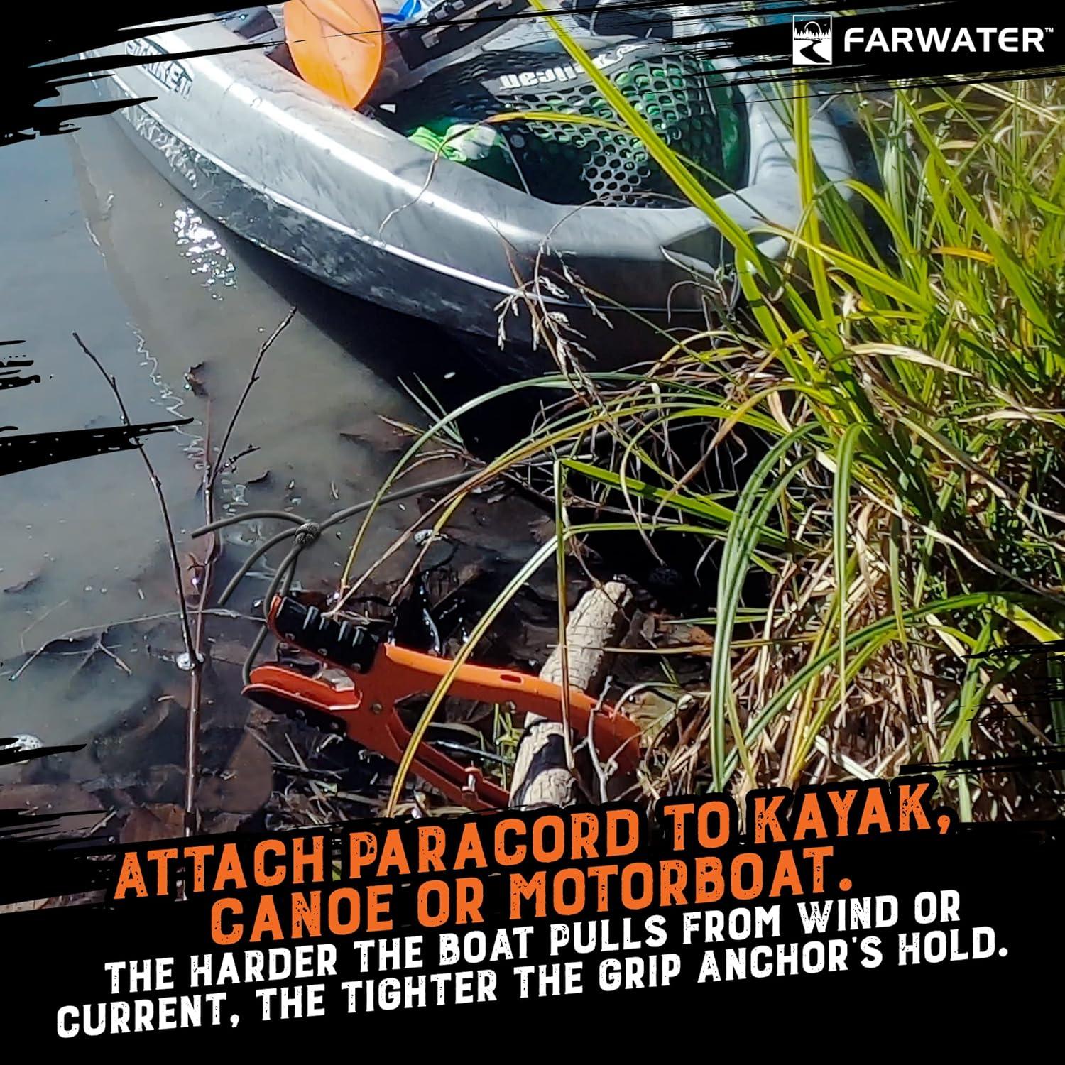 Agarradera de Ancla FARWATER para Kayak 4,57 m Naranja