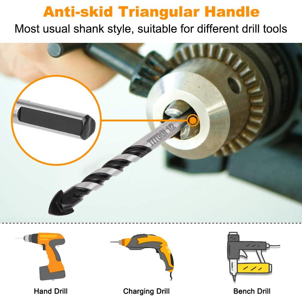 Juego de Brocas de Concreto TITGGI 6PCS Punta Carburo