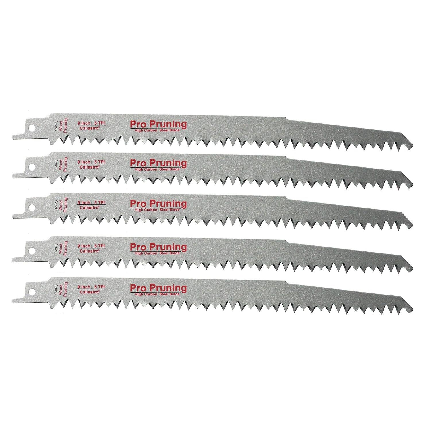 Paquete de 5 Sierras de Poda 23 cm Caliastro - Acero al Carbono
