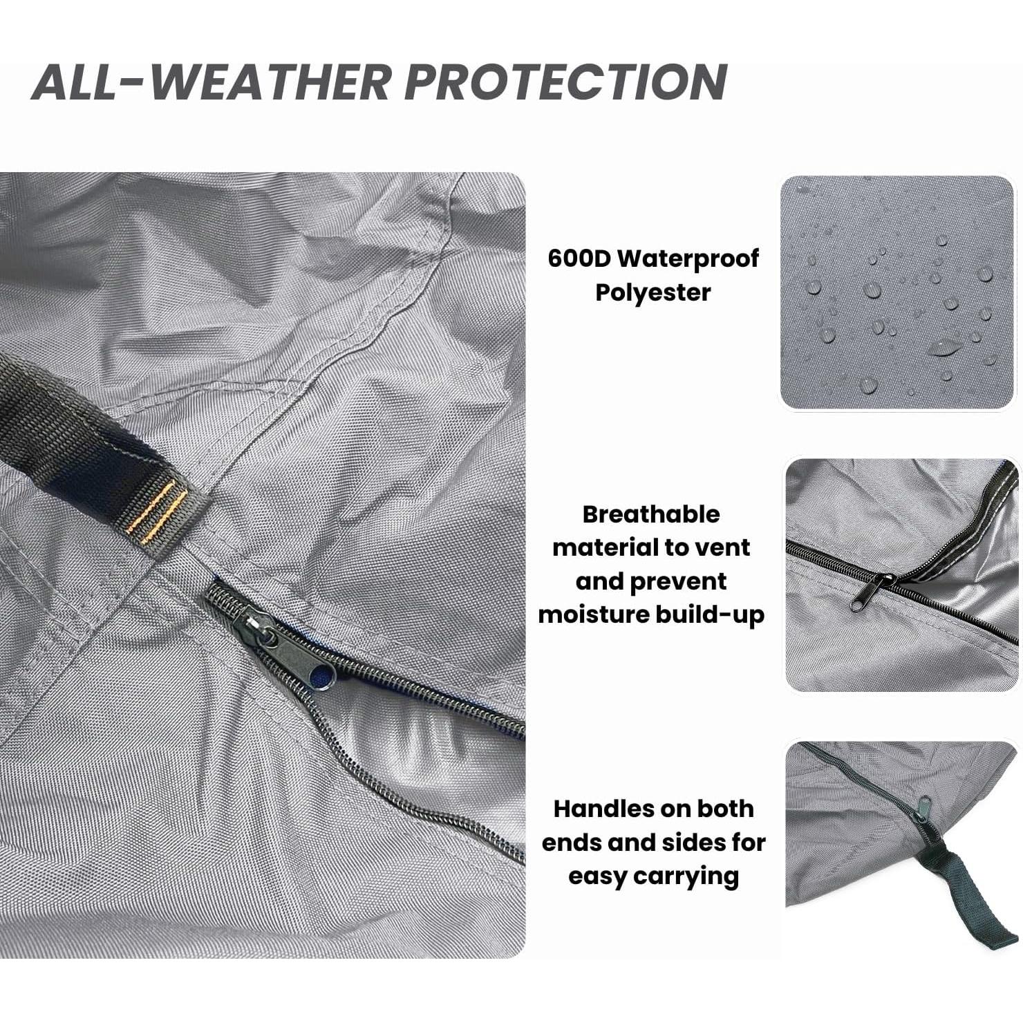 Cubierta de Canoa y Kayak EliteShield 5,49m Impermeable Gris