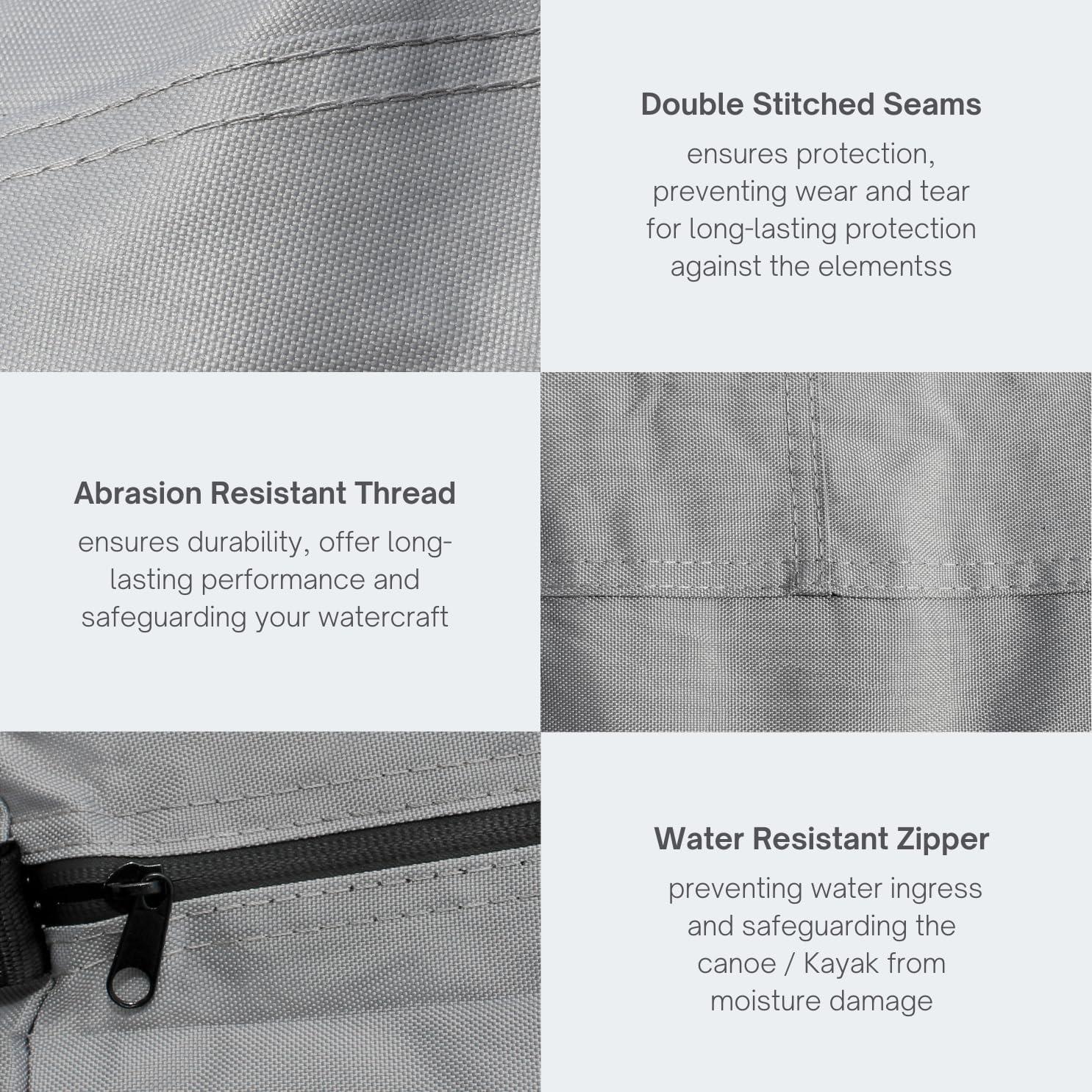 Cubierta de Canoa y Kayak EliteShield 5,49m Impermeable Gris