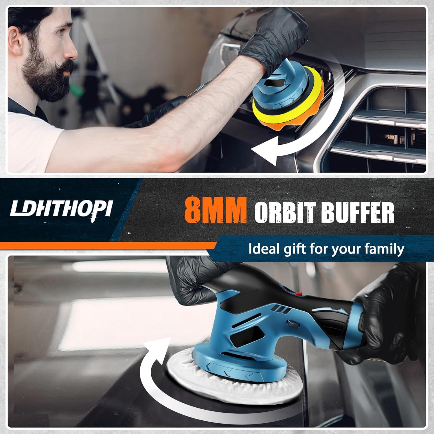 Pulidora Inalámbrica LDHTHOPI 12V 2000mAh 6 Velocidades