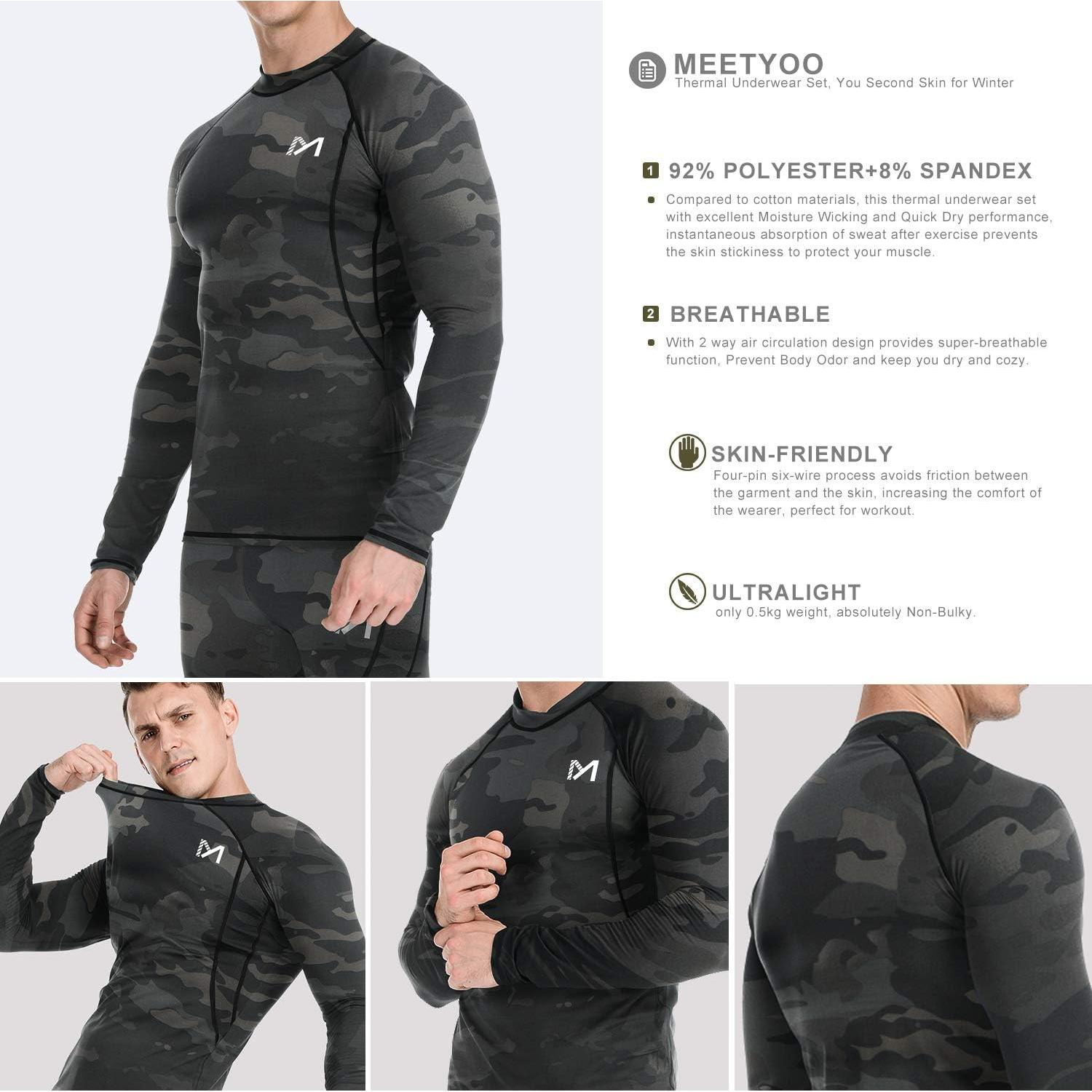 Ropa Interior Térmica MEETYOO para Hombres - Conjunto Capa Base