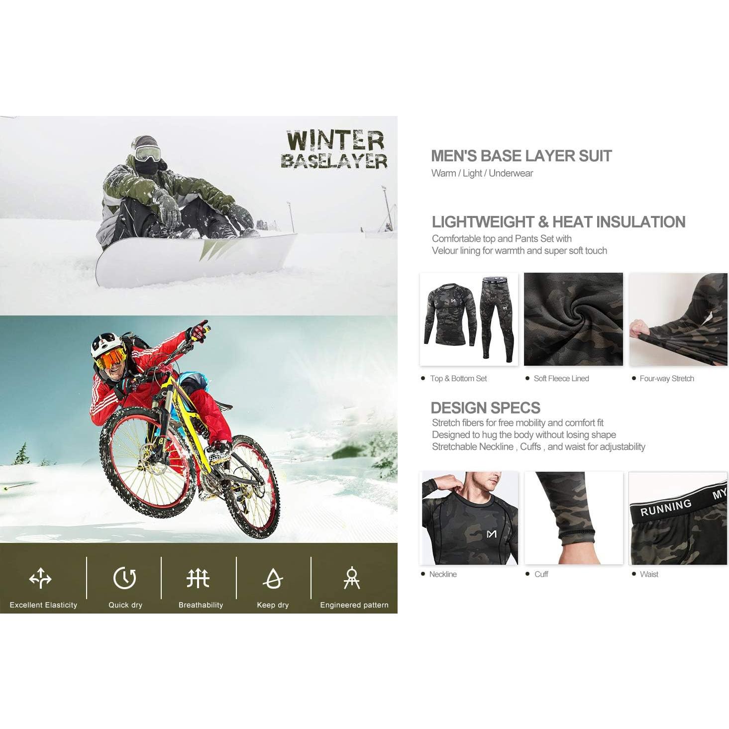 Ropa Interior Térmica MEETYOO para Hombres - Conjunto Capa Base