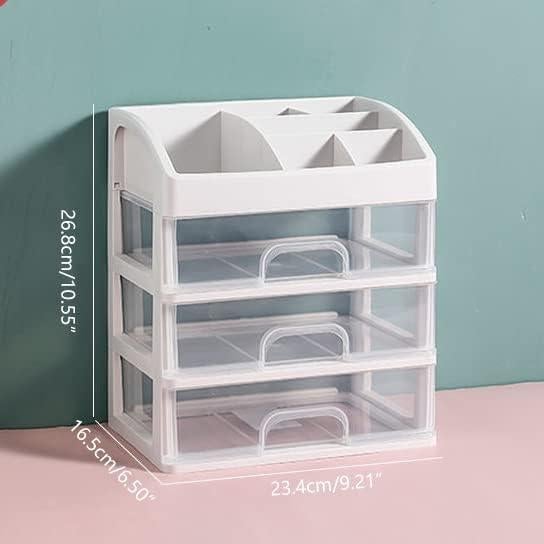 Organizador de Maquillaje Freebirdly 3 Cajones Transparente