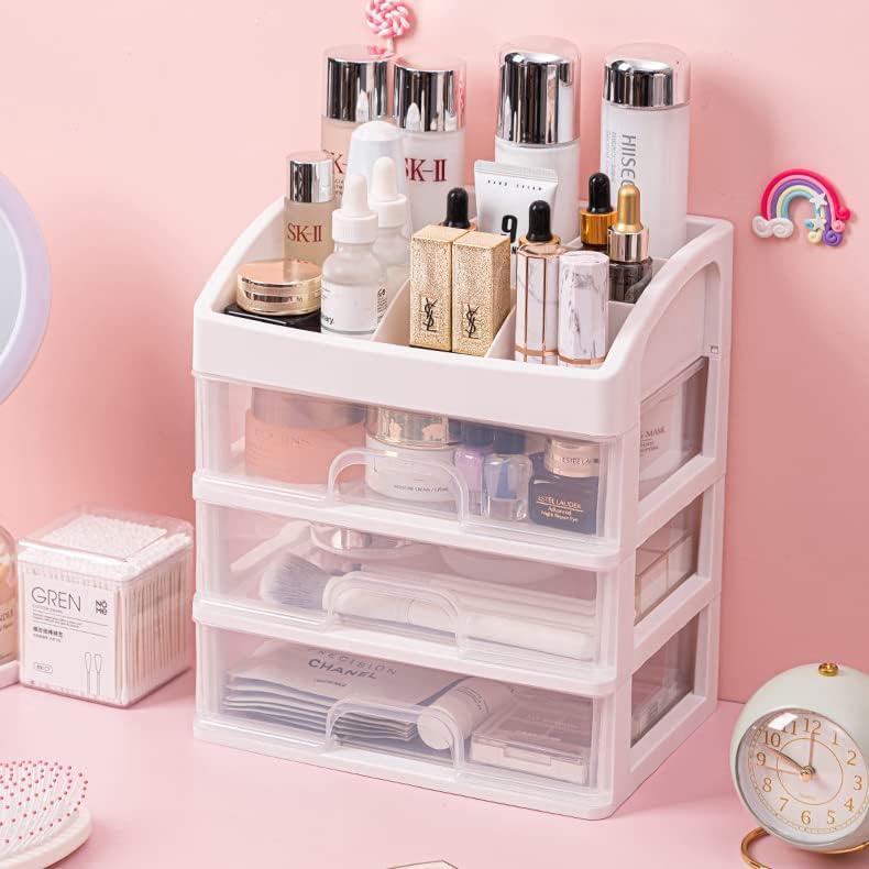 Organizador de Maquillaje Freebirdly 3 Cajones Transparente