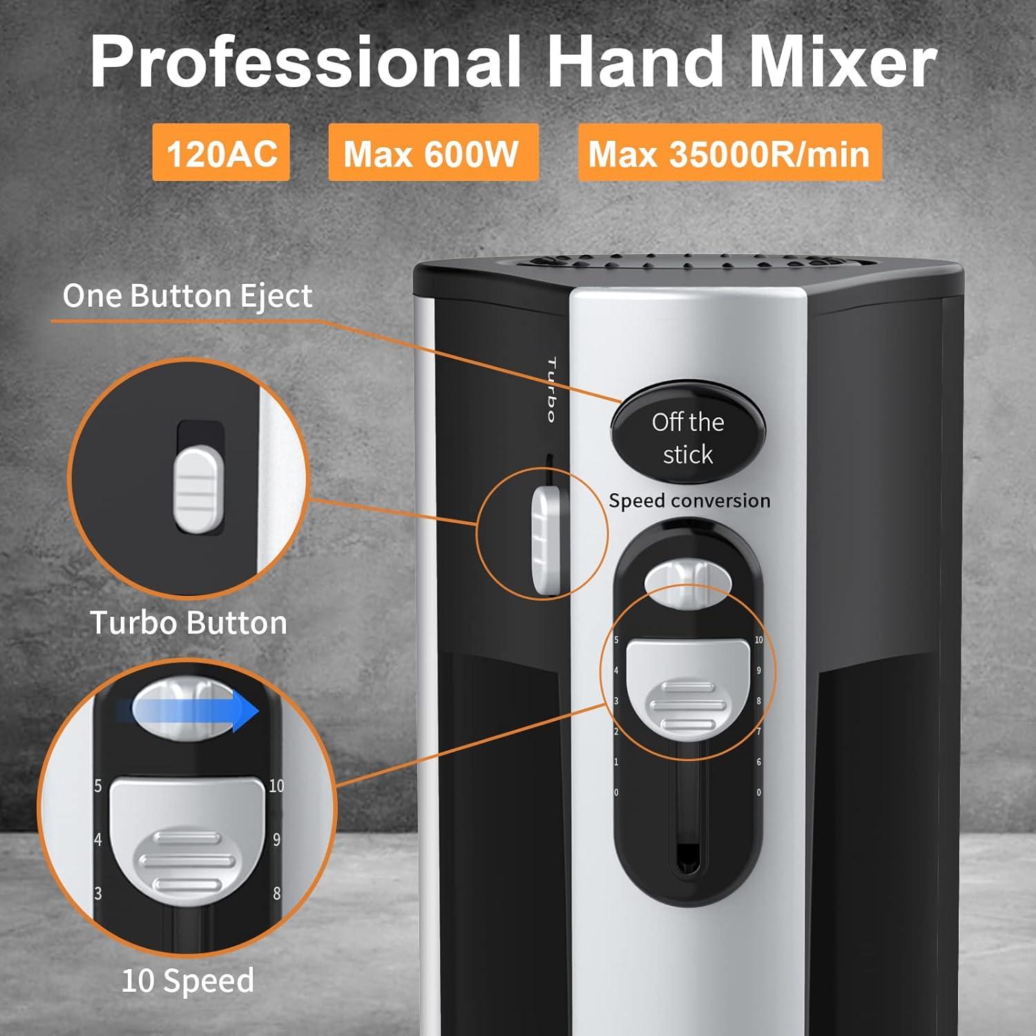 Batidora Eléctrica de Mano Naitesen 600W 10 Velocidades Turbo