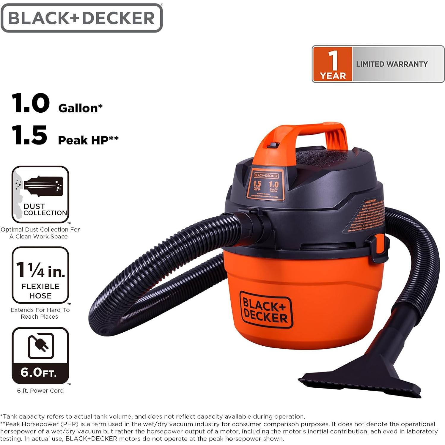 Aspiradora Humeda y Seca Black+Decker BDXV18101P-1H 1 Galón