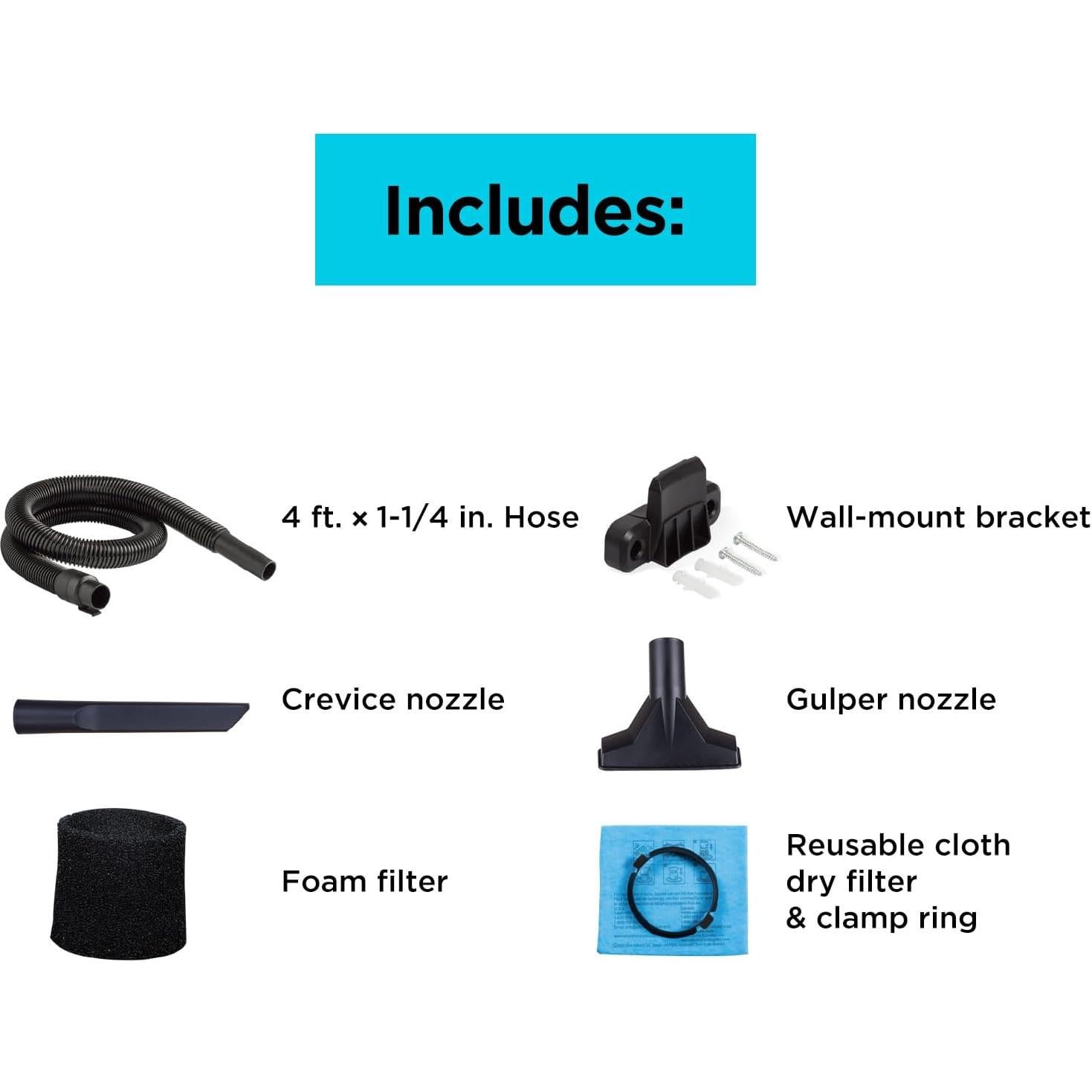 Aspiradora Humeda y Seca Black+Decker BDXV18101P-1H 1 Galón