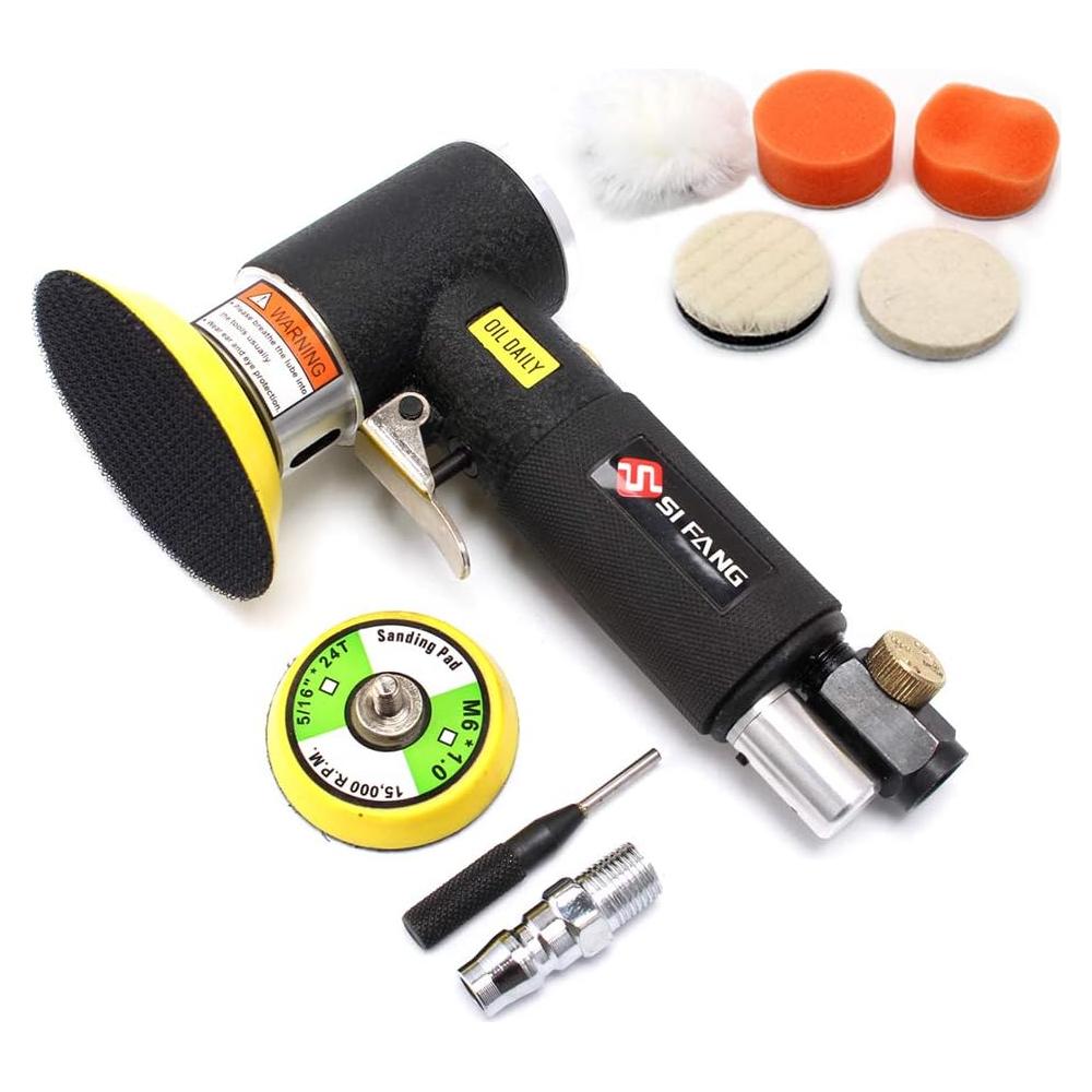 Lijadora Orbital SI FANG 2" y 3" Kit Pulido Profesional