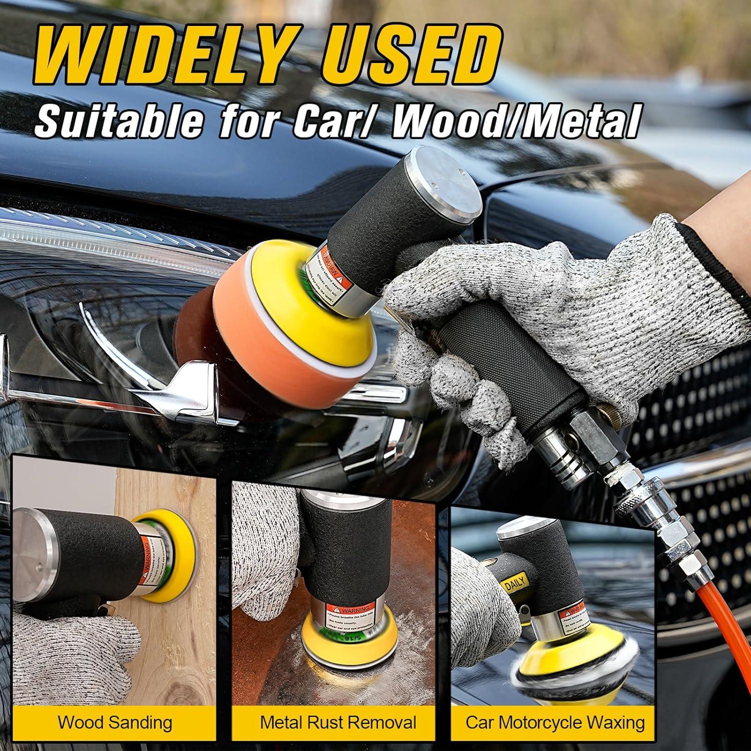 Lijadora Orbital Neumática SI FANG 1/2/3" Kit Completo