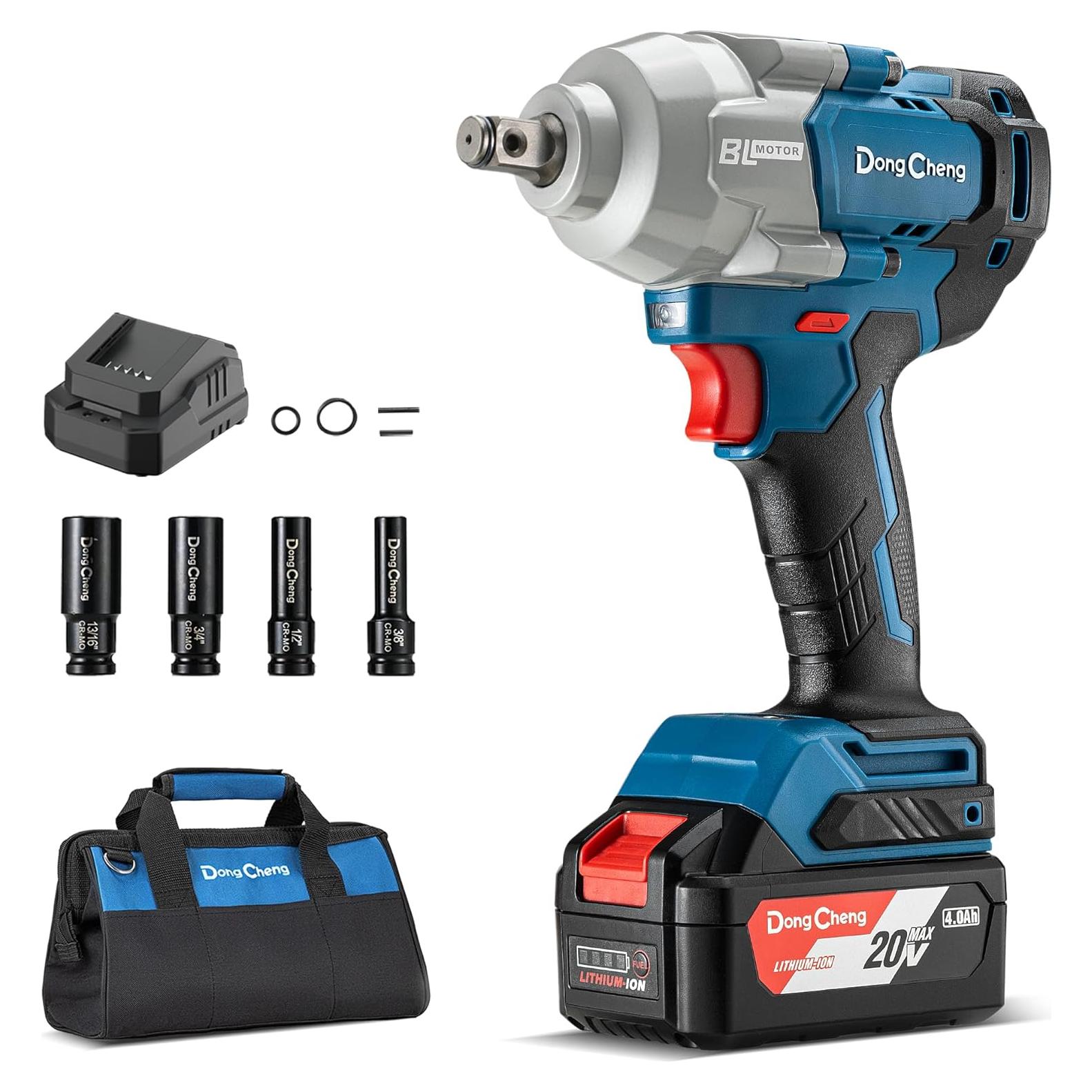 Llave de Impacto Inalámbrica Dong Cheng 20V 698 N.m 4 Velocidades