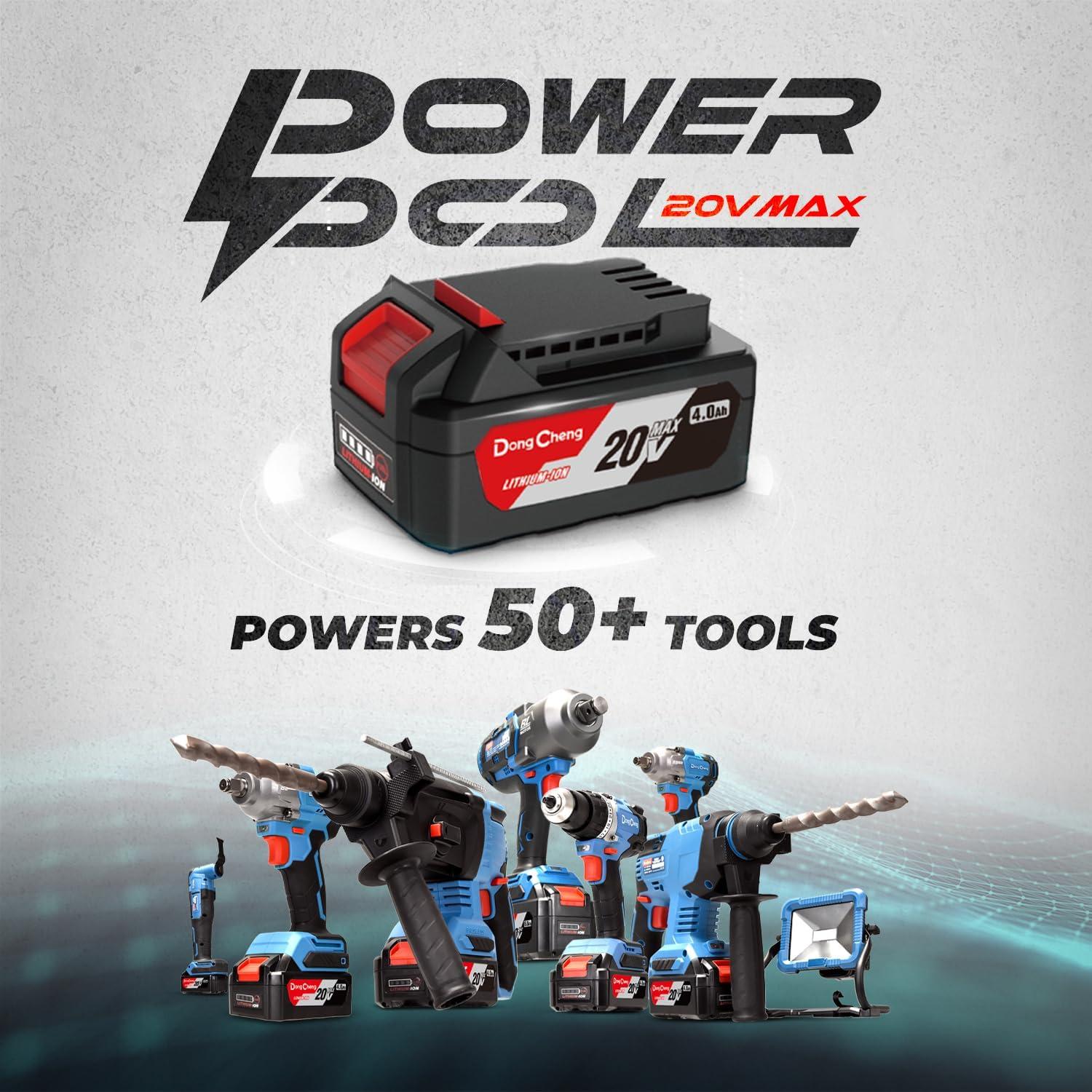 Llave de Impacto Inalámbrica Dong Cheng 20V 698 N.m 4 Velocidades