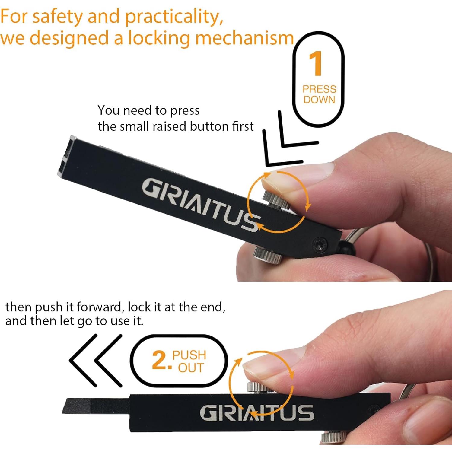 Pinzas de Precisión EDC GIRIAITUS 2 en 1 Cuchillo y Llavero